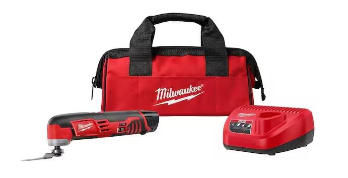 Milwaukee 2426-21 M12 12V Cordless Oscillating Multi-Tool Kit with 1.5Ah Lithium-Ion Battery (5000-20000 OPM) - Perfect for DIY Projects, Woodworking, Metal Cutting & Home Renovations