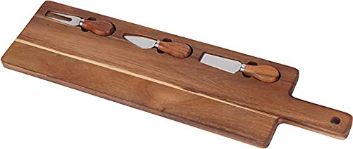 10-Piece Bulk Packed Cheese Cutlery Set with Acacia Wood Cutting Board - Perfect for Charcuterie Boards, Wine Parties & Gourmet Cheese Tasting