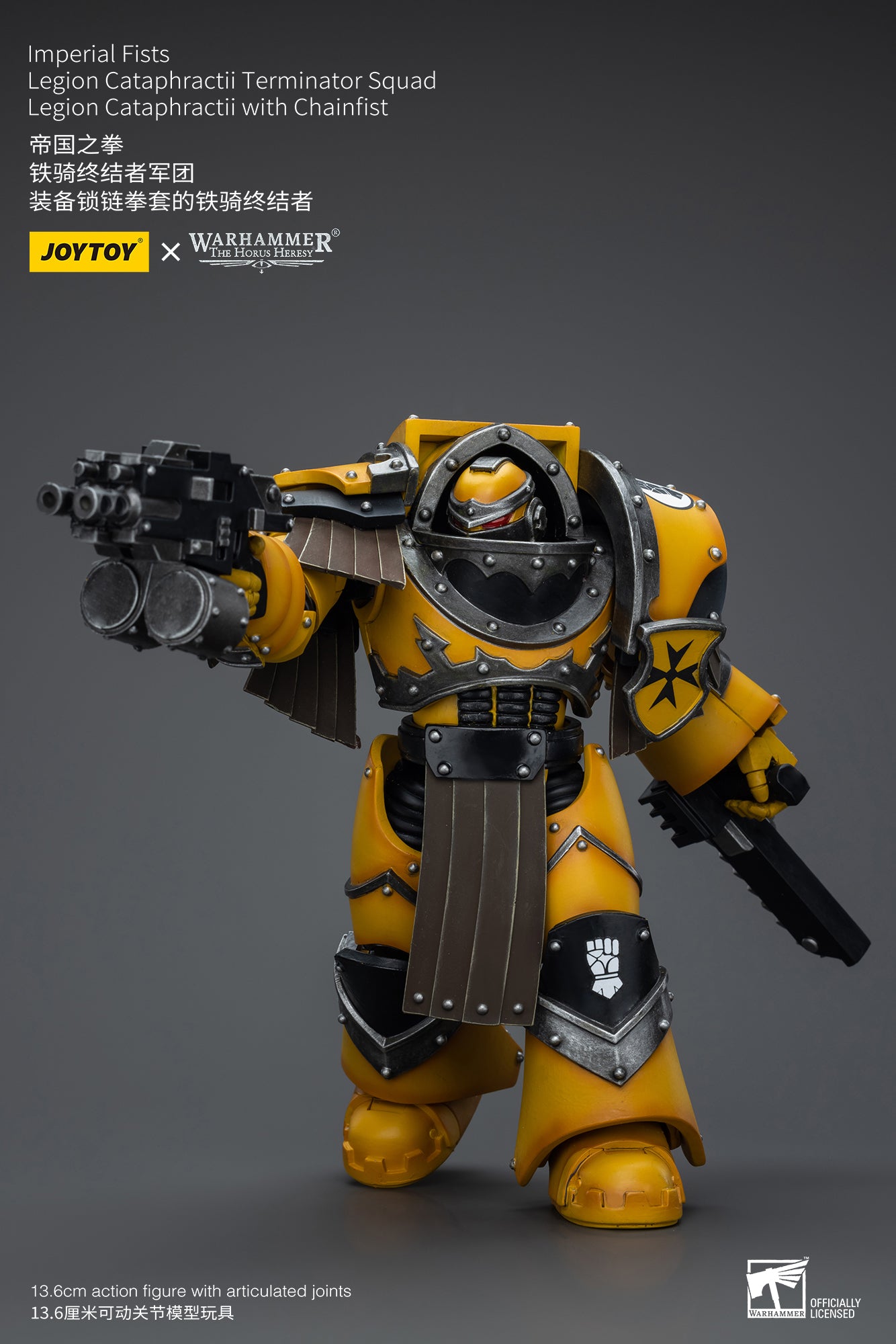 1/18 Scale JOYTOY Warhammer The Horus Heresy Imperial Fists Legion Cataphractii Terminator Squad Action Figures - Perfect for Collectors, Wargaming & Display