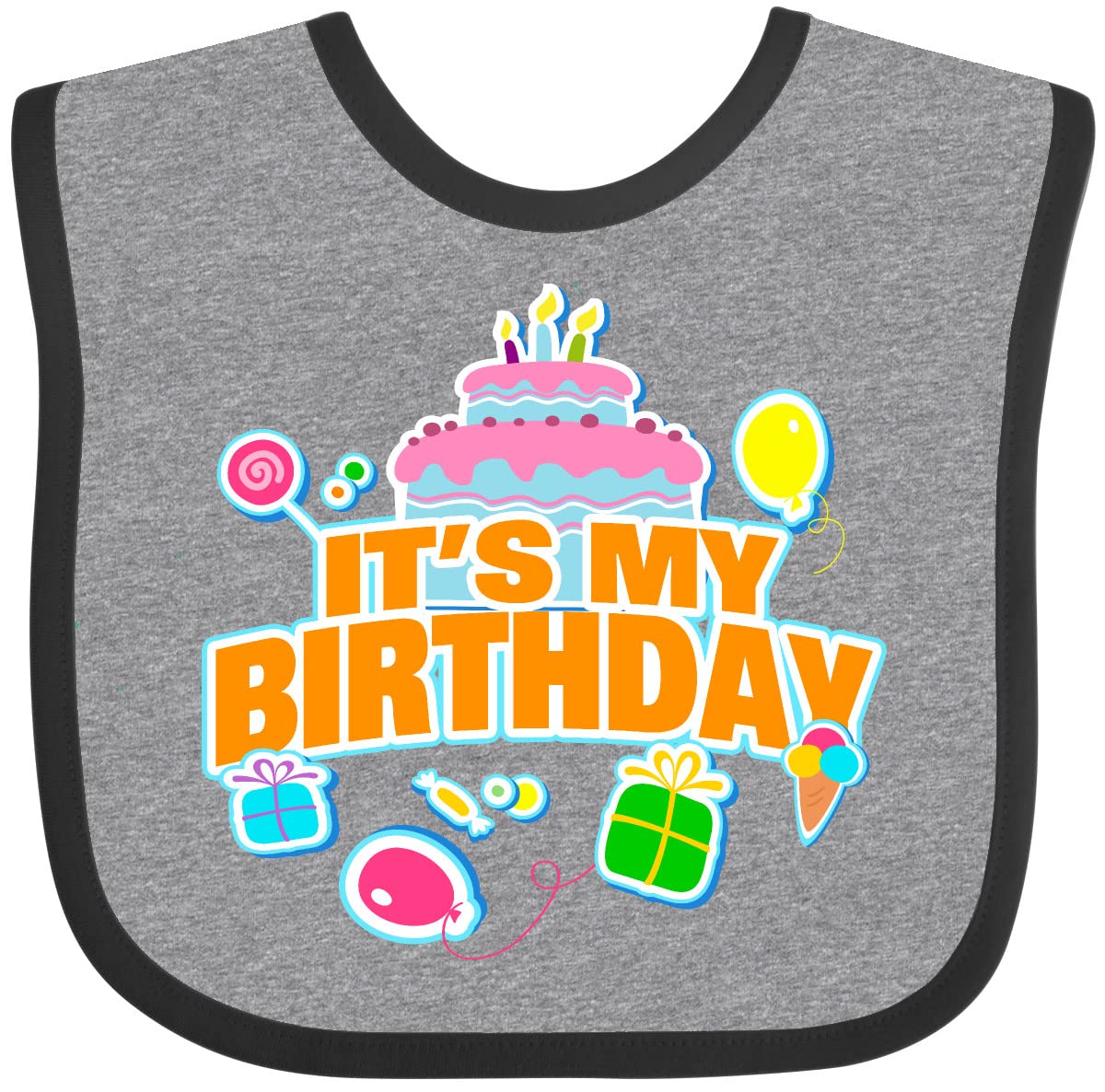 Inktastic It's My Birthday Baby Bib - Cute & Soft Cotton Bib for Infants & Toddlers - Perfect for Birthday Parties, Photo Shoots & Everyday Use