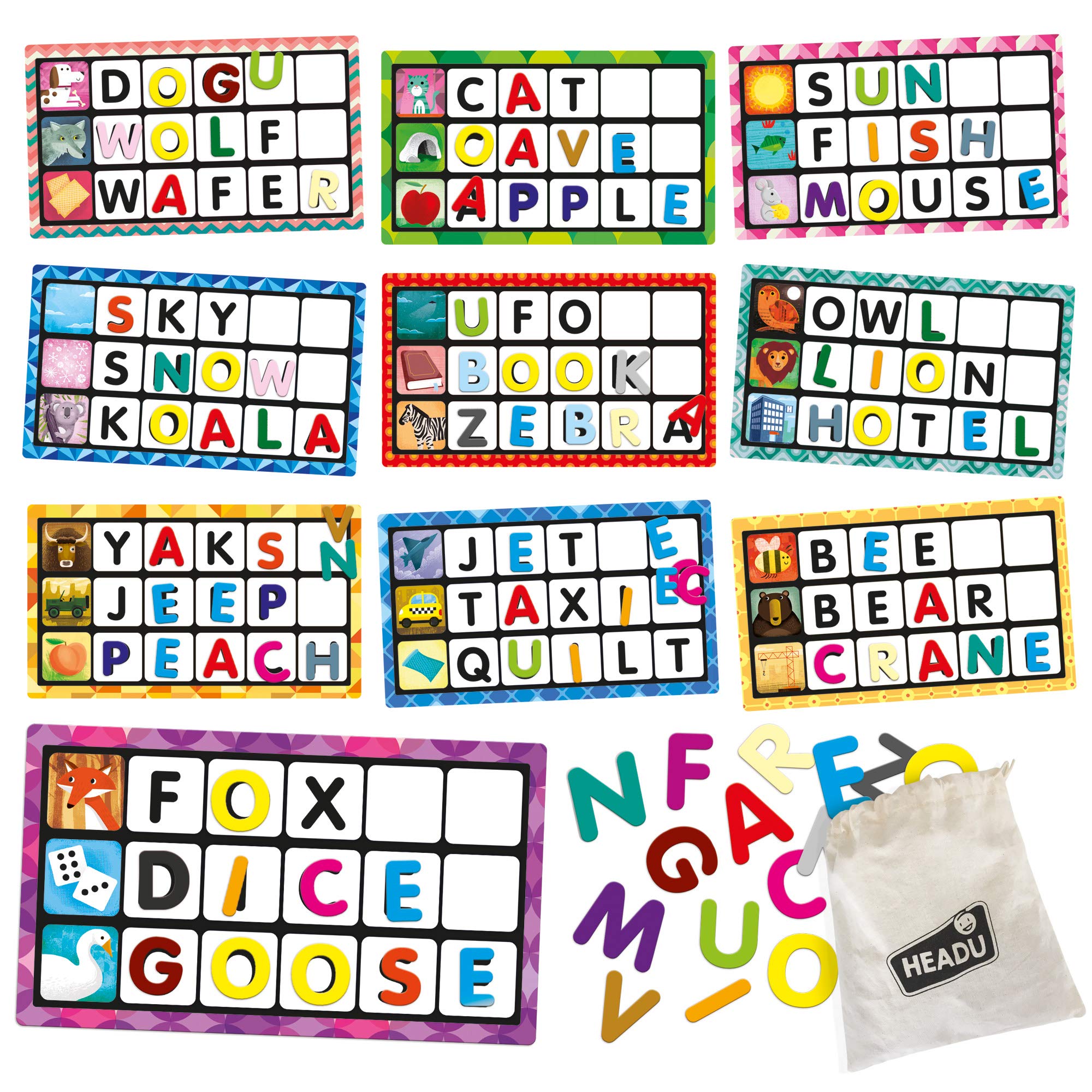 Montessori Letters & Words Educational Toys for Kids Ages 3-6 | Preschool Learning Activities, Homeschool & Classroom Supplies | Perfect for Birthday Gifts & Early Childhood Development