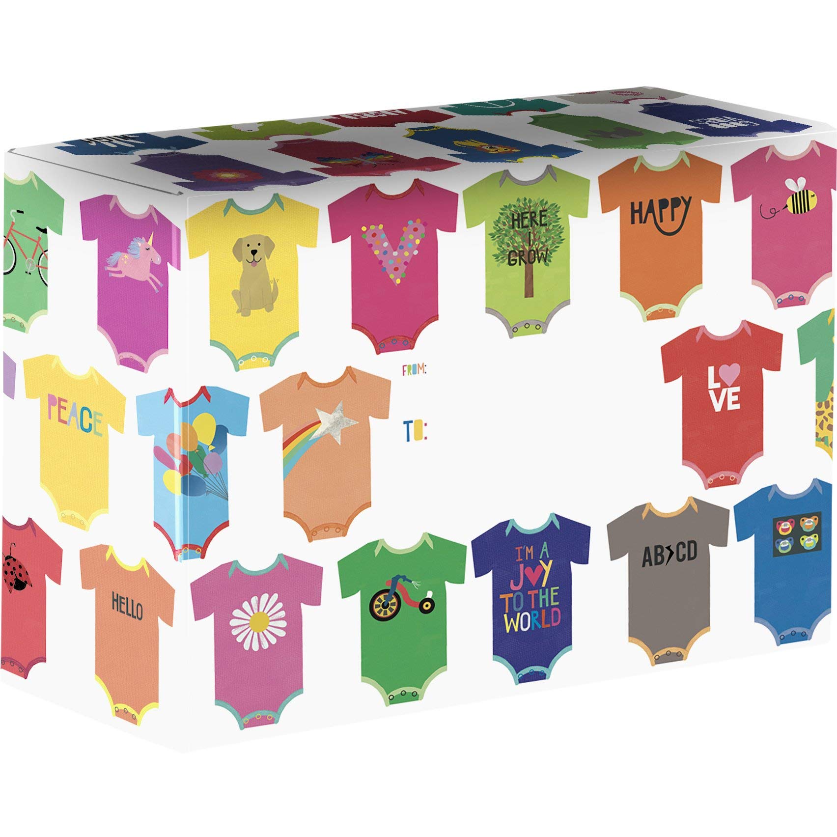 JILLSON & ROBERTS 24-Pack Small Shipping Boxes & Baby Bodysuits - Perfect for Ecommerce, Gift Packaging & Newborn Essentials