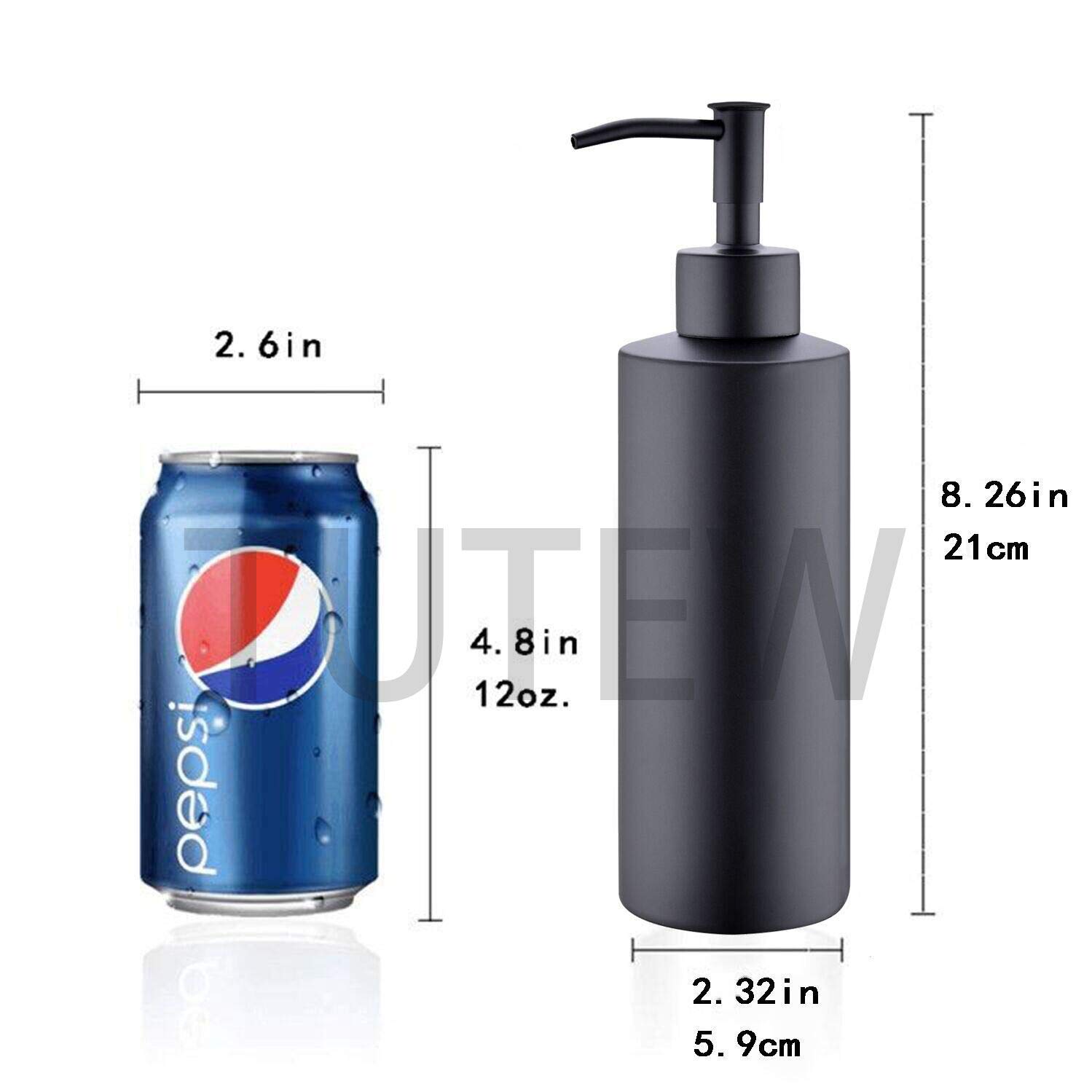Premium Gold Stainless Steel Soap Dispenser for Kitchen & Bathroom - Elegant Hand Soap Dispenser for Sink Countertop, Dishwashing & Home Decor - TUTEW