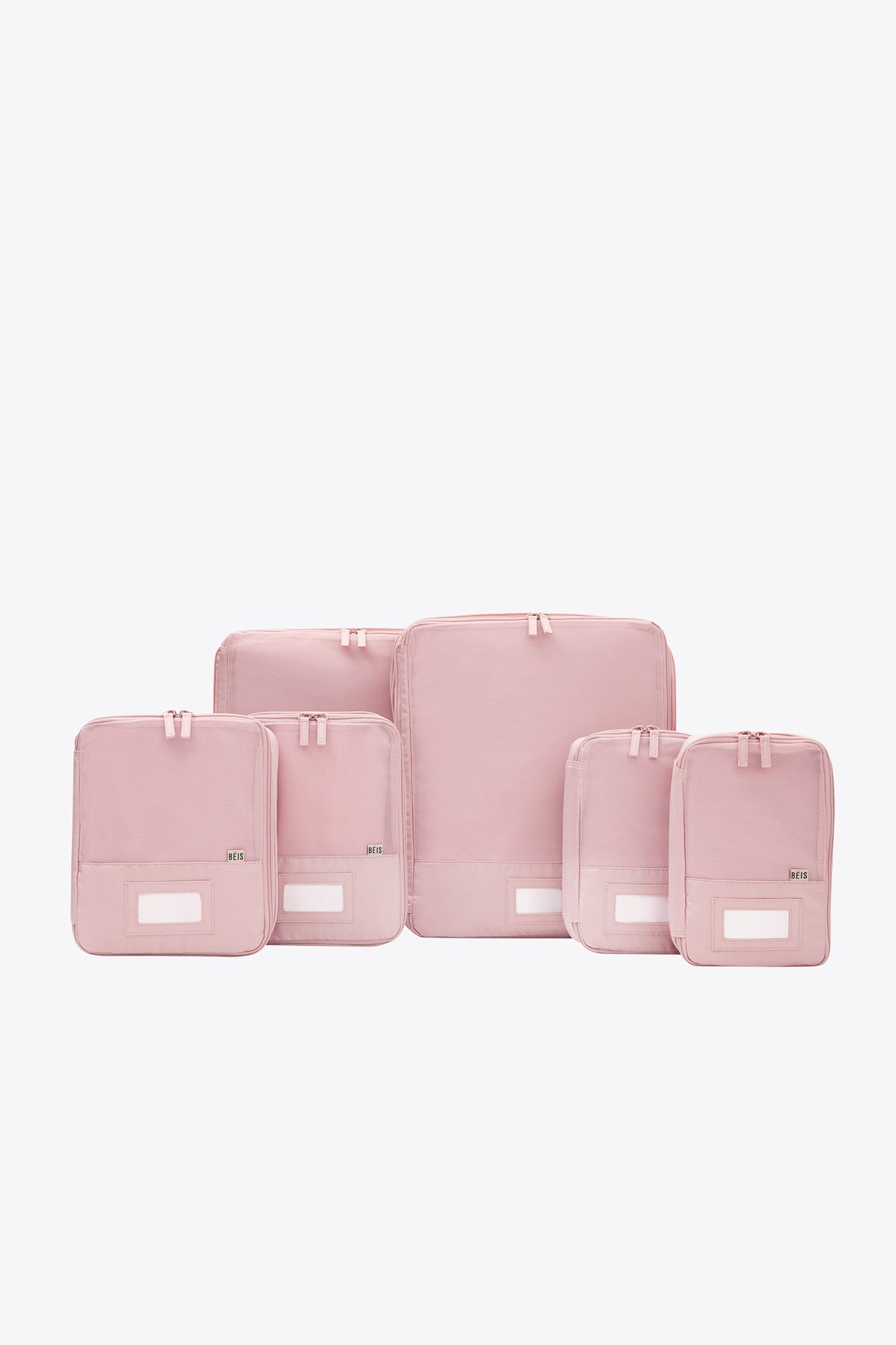 6-Piece Compression Packing Cubes Set - Atlas Pink | Space-Saving Travel Organizers for Suitcases, Backpacks & Clothes Storage