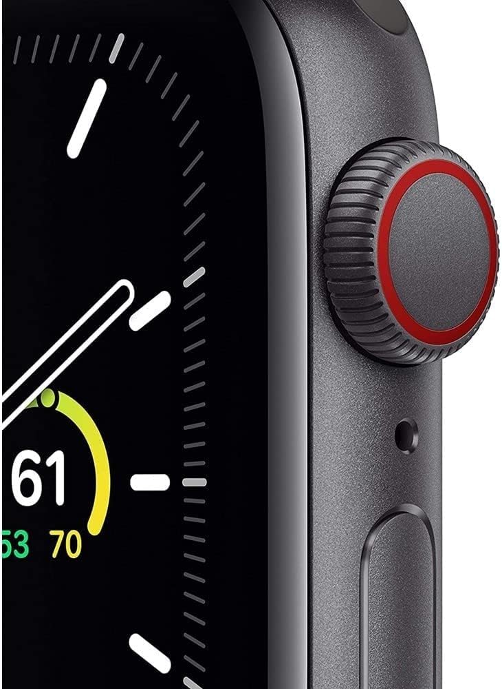 Apple Watch SE (GPS + Cellular, 44mm) - Space Gray Aluminum Case with Midnight Sport Band - Renewed Premium Smartwatch for Fitness Tracking, Calls & Notifications - Perfect for Workouts, Running & Daily Use