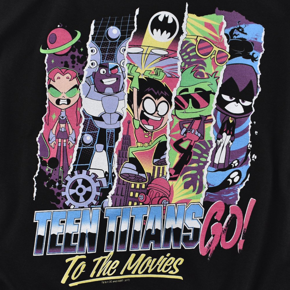 Popfunk Classic Teen Titans Go! to The Movies Characters T-Shirt & Stickers - Official Cartoon Graphic Tee for Kids & Adults - Perfect for Cosplay, Birthday Gifts & Superhero Fans