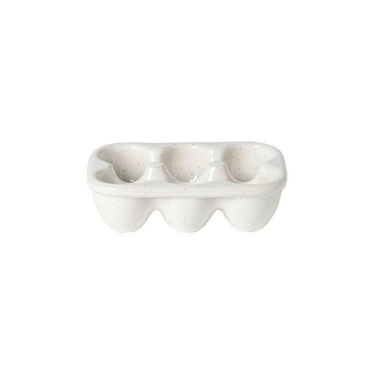 Fattoria Ceramic Egg Holder - Stylish and Durable Egg Storage Crate for Kitchen Countertop, Farmhouse Decor, and Breakfast Display