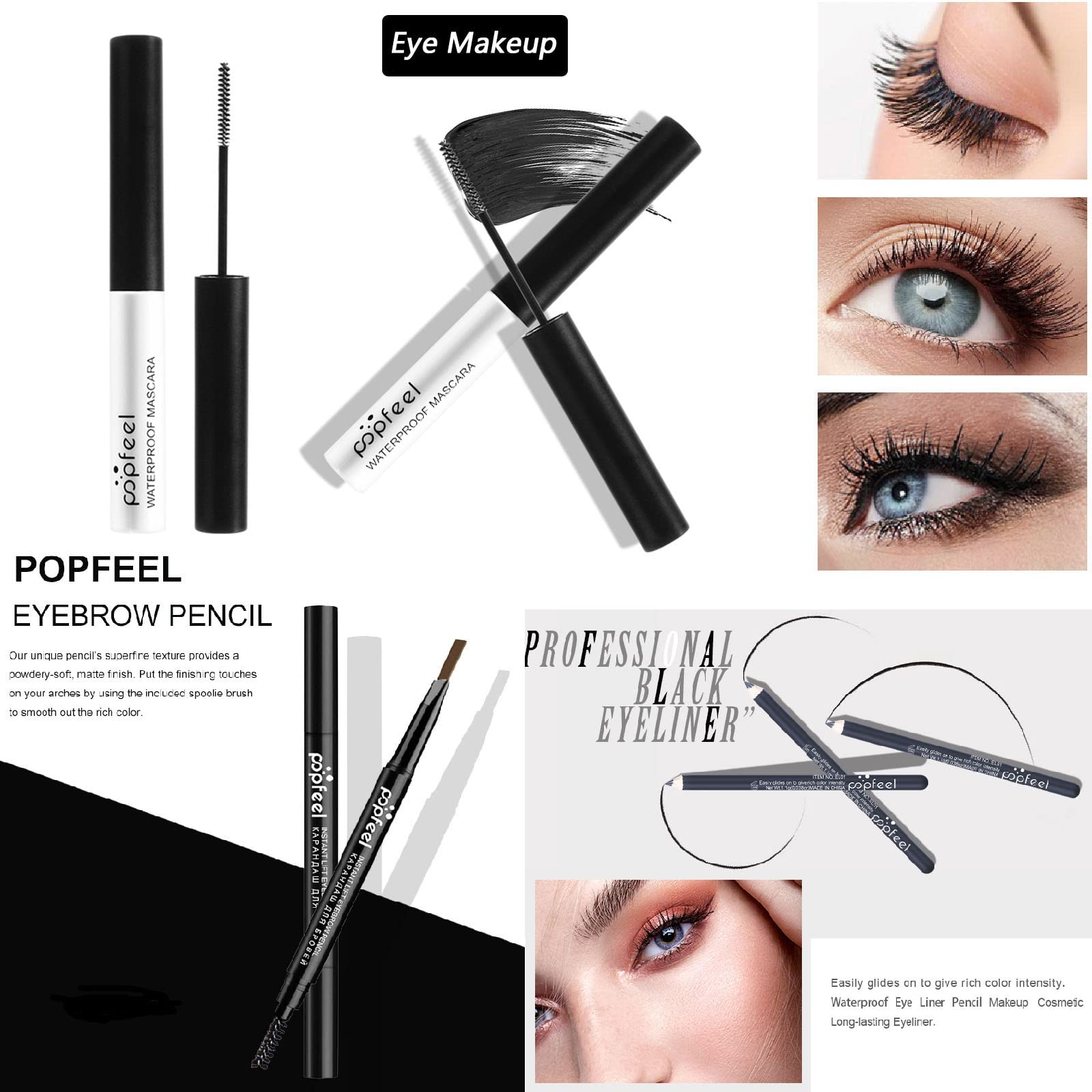 Joyeee 40 Color Professional Eyeshadow Palette Set with Mascara, Eyebrow Pencil, Eyeliner & Cosmetic Brushes - Perfect Makeup Gift for Women & Girls, Travel-Friendly Beauty Kit for Parties, Weddings & Daily Use