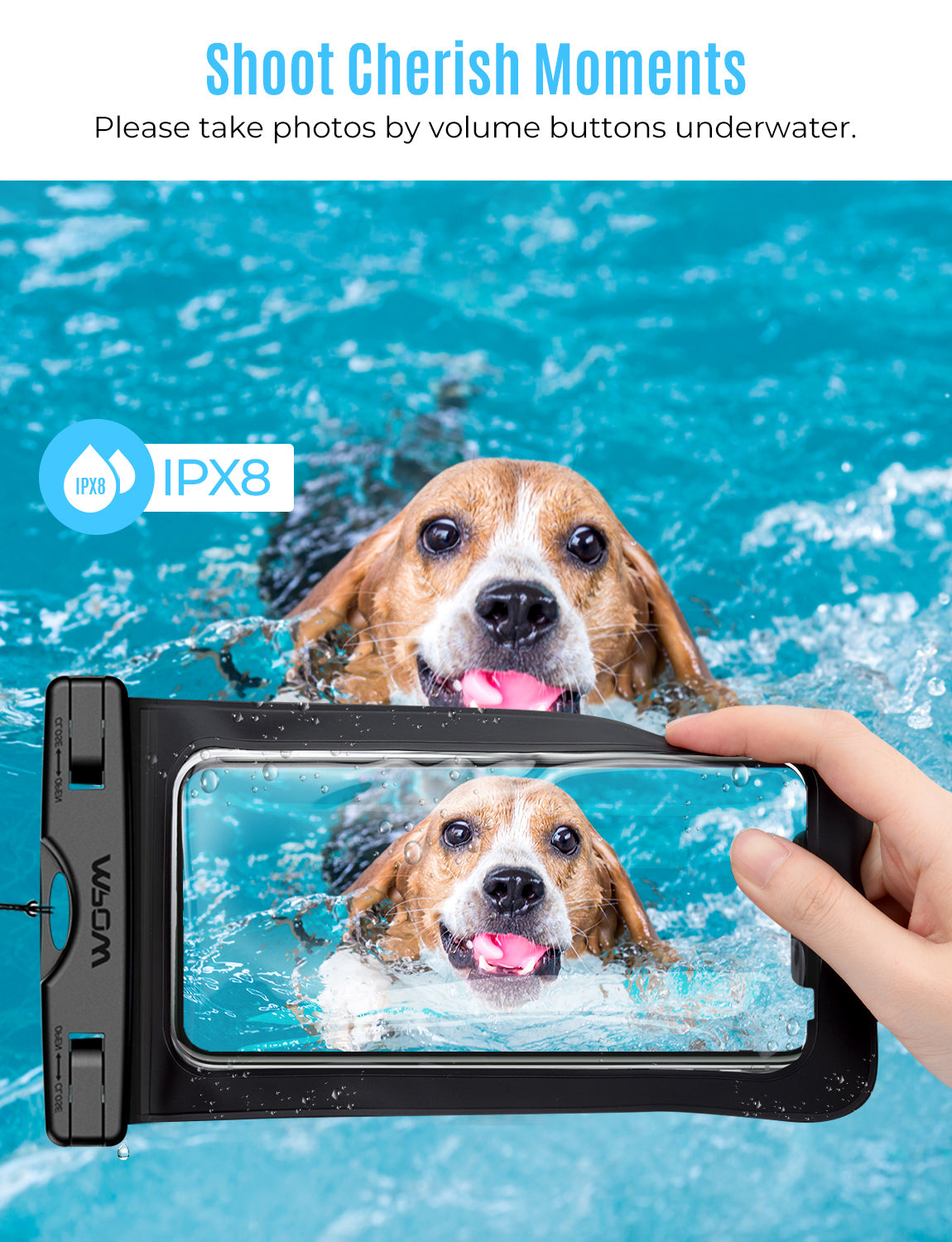Mpow PA089A Waterproof Phone Pouch - IPX8 Certified Dry Bag for Swimming, Beach & Outdoor Activities - Universal Waterproof Case for iPhone, Samsung & Smartphones