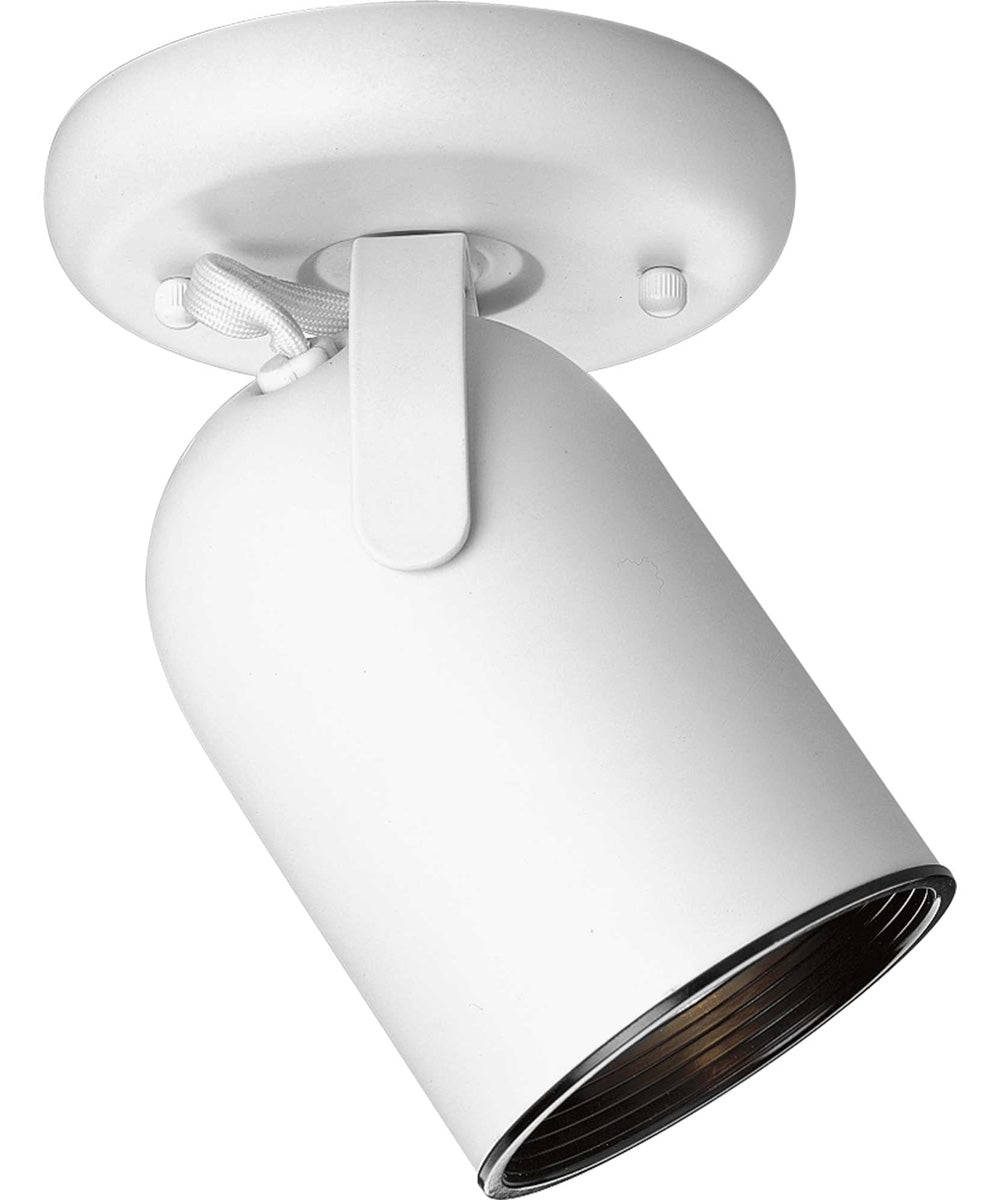 1-Light Multi-Directional Roundback Wall/Ceiling Fixture in White - Perfect for Living Room, Bedroom, and Hallway Lighting