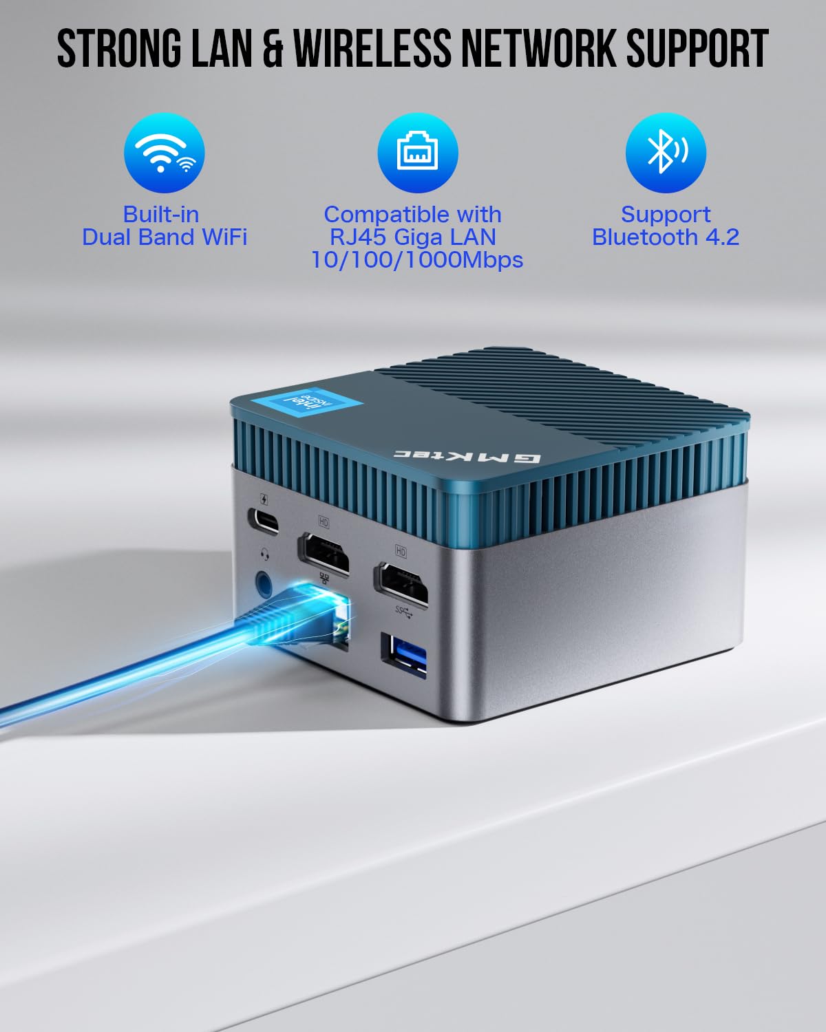 GMKtec Mini PC Intel N97, 12GB DDR5 512GB SSD for Office & Gaming