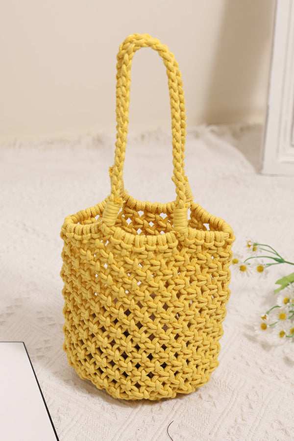 Stylish Woven Hollow Straw Tote Bag for Women - Trendy Summer Beach Bag, Boho Chic Handbag for Outings, Picnics, and Vacation Accessories