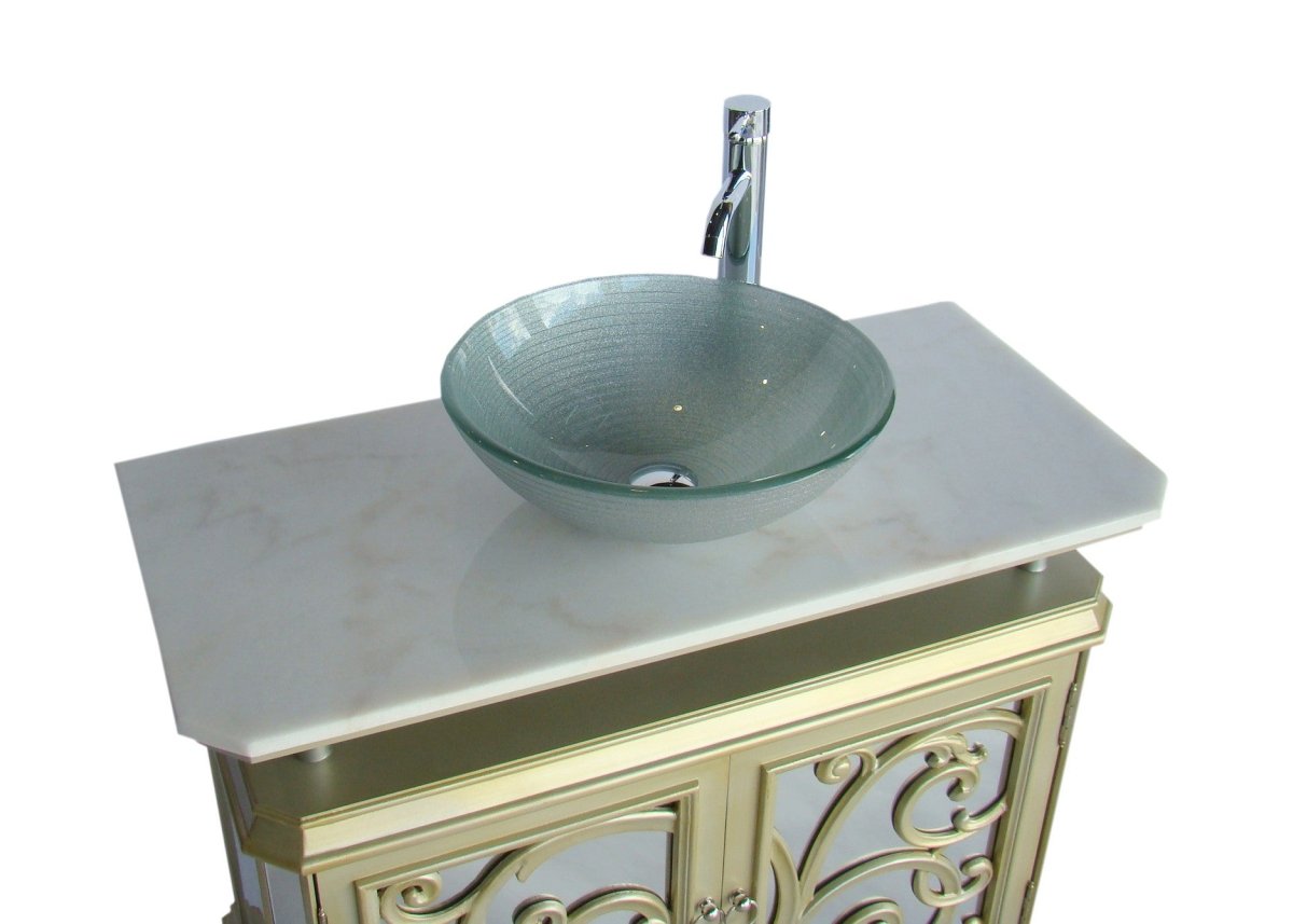 Idella 38 Inch Modern Bathroom Vanity with Sink - HFZ250 Model for Small Space & Apartment Bathroom Remodeling