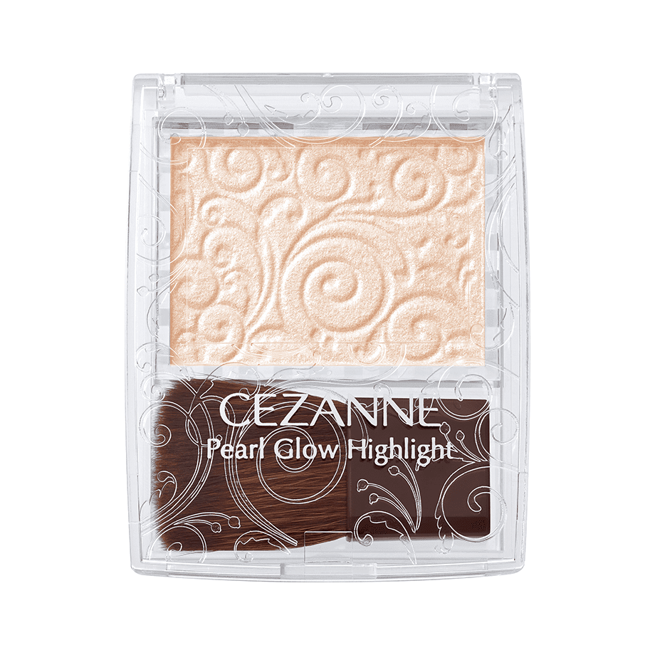 Cezanne Pearl Glow Highlighter Makeup - 2.4g with Brush for Face & Body - Perfect for Natural Glow & Special Occasions