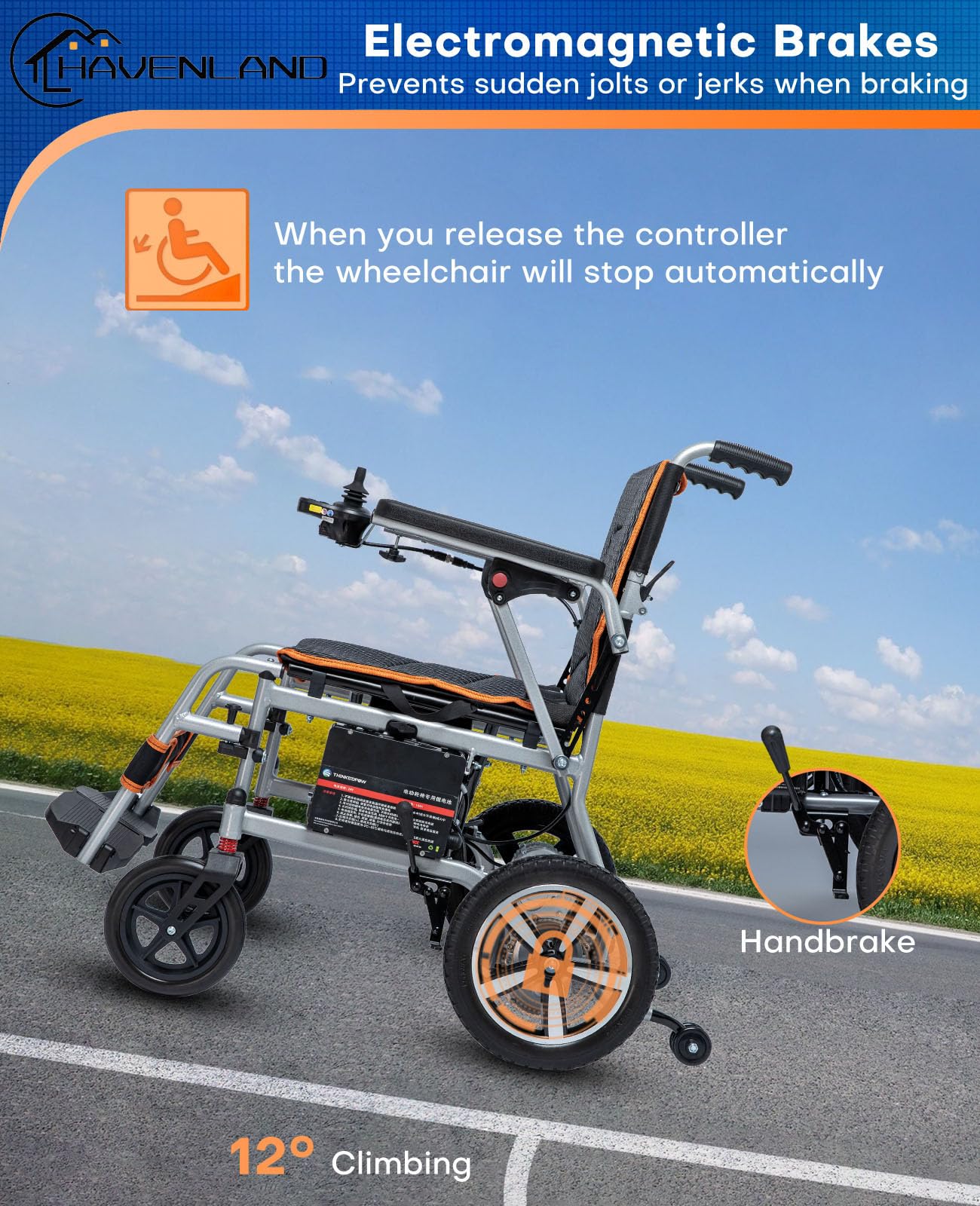 33lb Lightweight Electric Wheelchair for Adults - Foldable Portable All-Terrain Power Wheelchair with 10 Mile Range | Airline Approved Black Mobility Scooter | Perfect for Travel, Shopping & Outdoor Activities