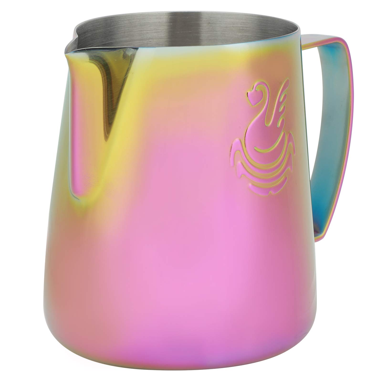 Premium 304 Stainless Steel Milk Frothing Pitcher for Latte Art - Espresso Steamer Pitcher for Cappuccino, Hot Chocolate & Coffee - Perfect for Home Baristas & Coffee Shops