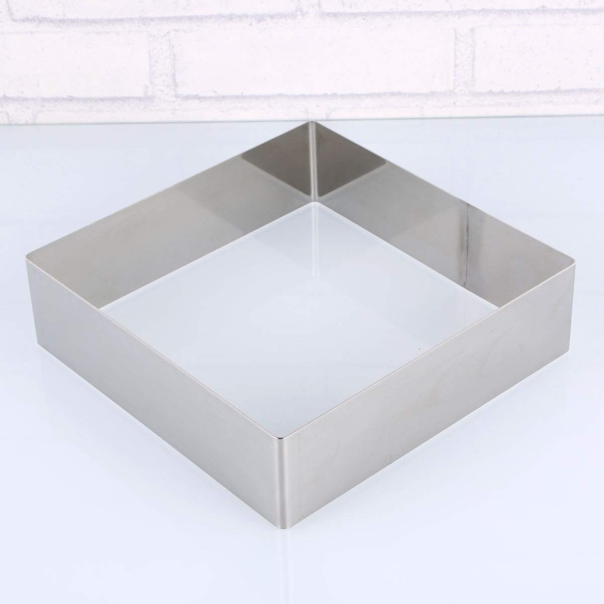 SOIMISS 17 Inch Rectangular Cake Pan - Silver Baking Mold for Square Cakes, Pastry, Cheesecake | Durable Stainless Steel Cake Frame for Professional & Home Baking, Wedding & Birthday Party Desserts