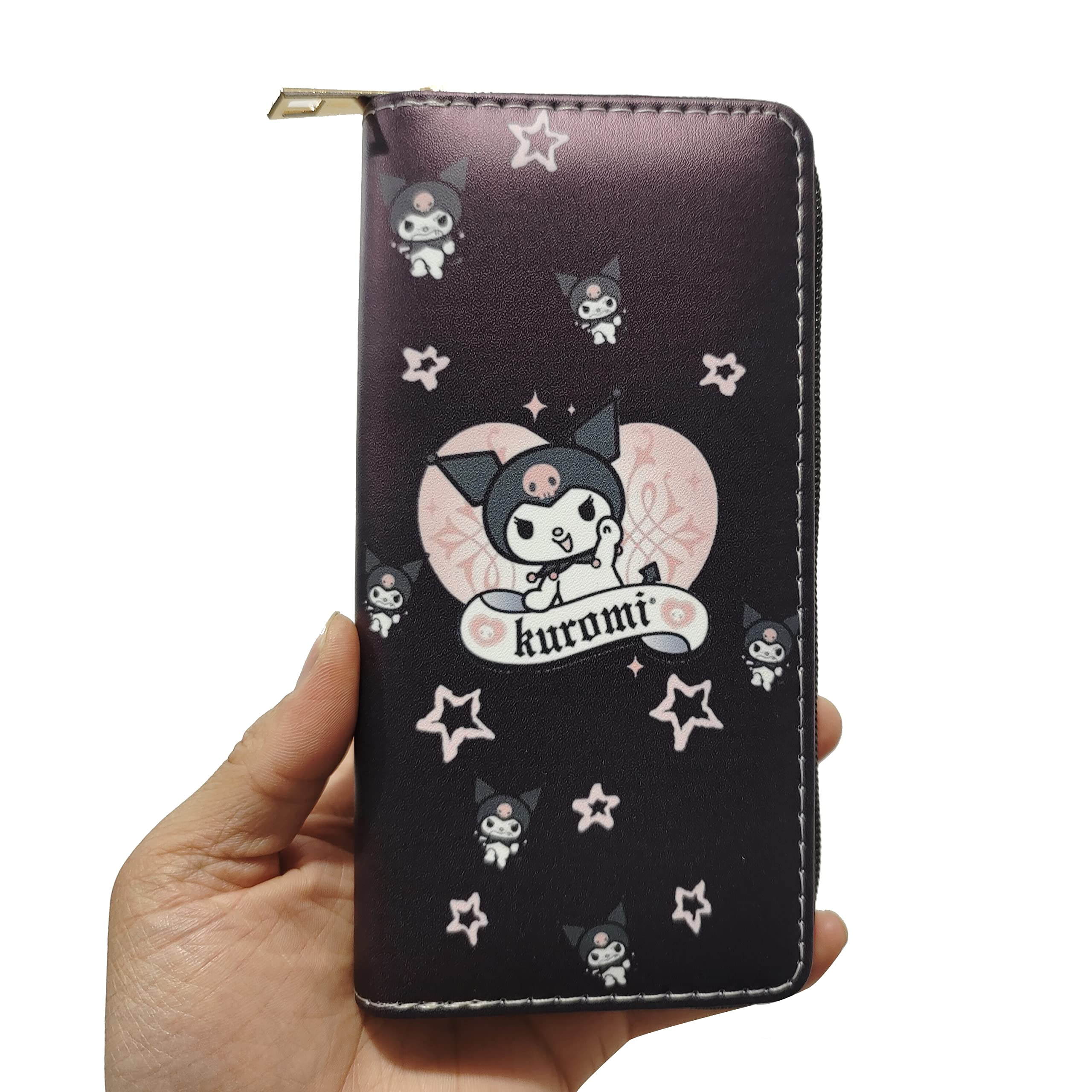 Kawaii Kumi PU Leather Wallet Purse for Women - Stylish Zipper Coin Pouch & Credit Card Holder - Perfect for Everyday Use, Travel, and Gift Giving