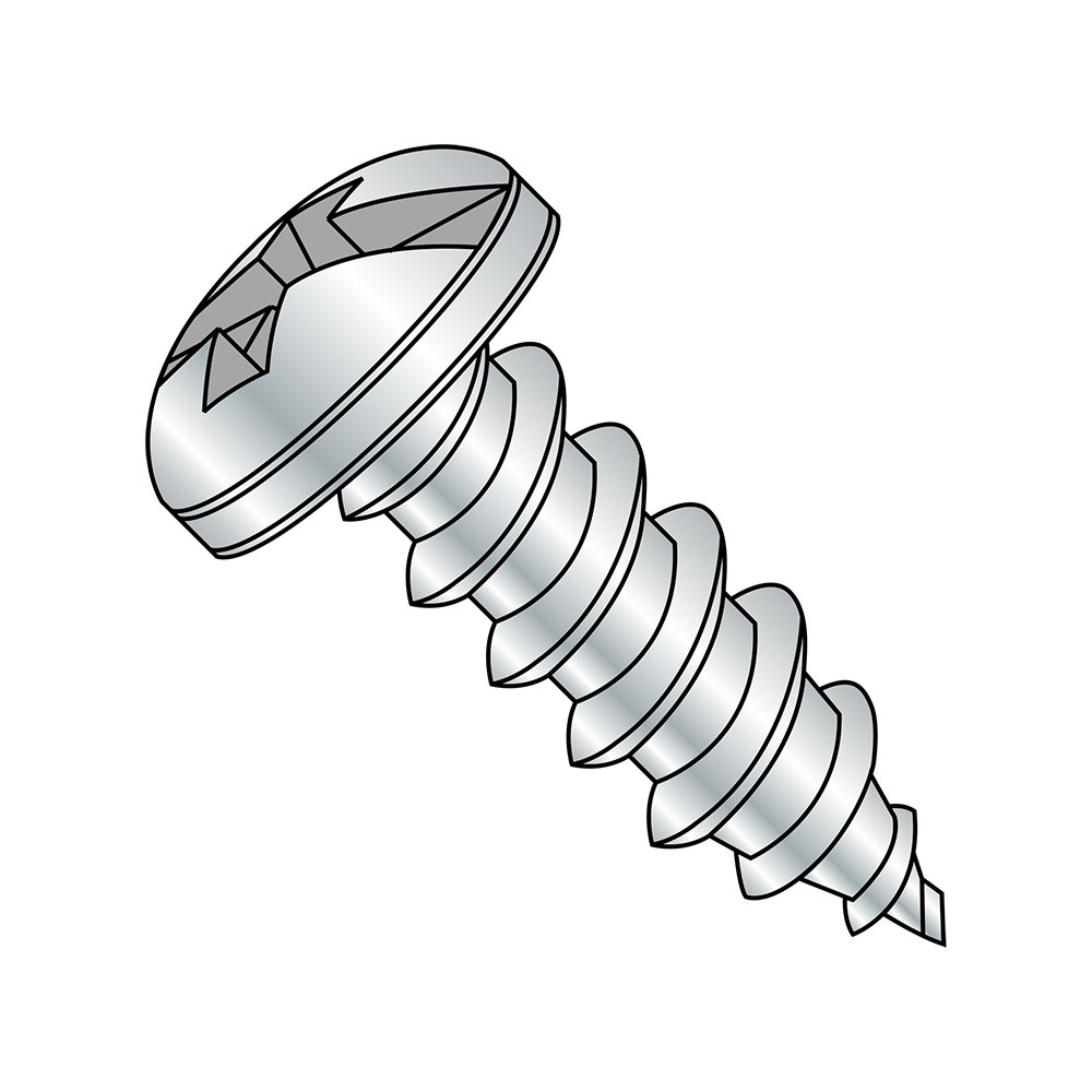 #4-24 Steel Sheet Metal Screw, Zinc Plated, 3/4