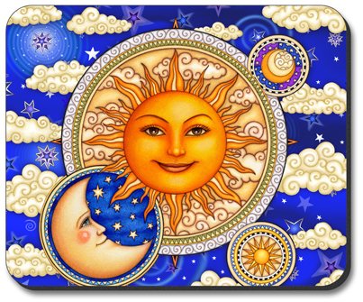 Sun & Clouds Art Plate Mouse Pad by Dan Morris - Premium Non-Slip Desk Mat for Office, Gaming & Home Computer Use