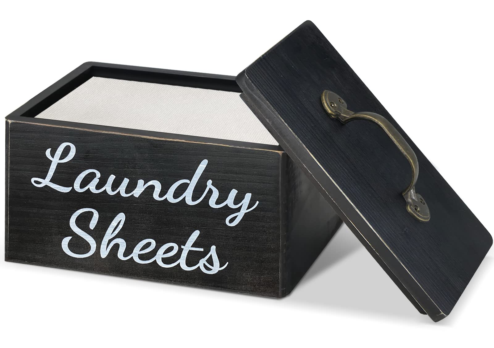 Wooden Dryer Sheet Dispenser with Lid - Fabric Softener & Detergent Holder for Laundry Room Organization | Storage Container for Dryer Sheets | Perfect for Laundry Room Decor & Home Organization