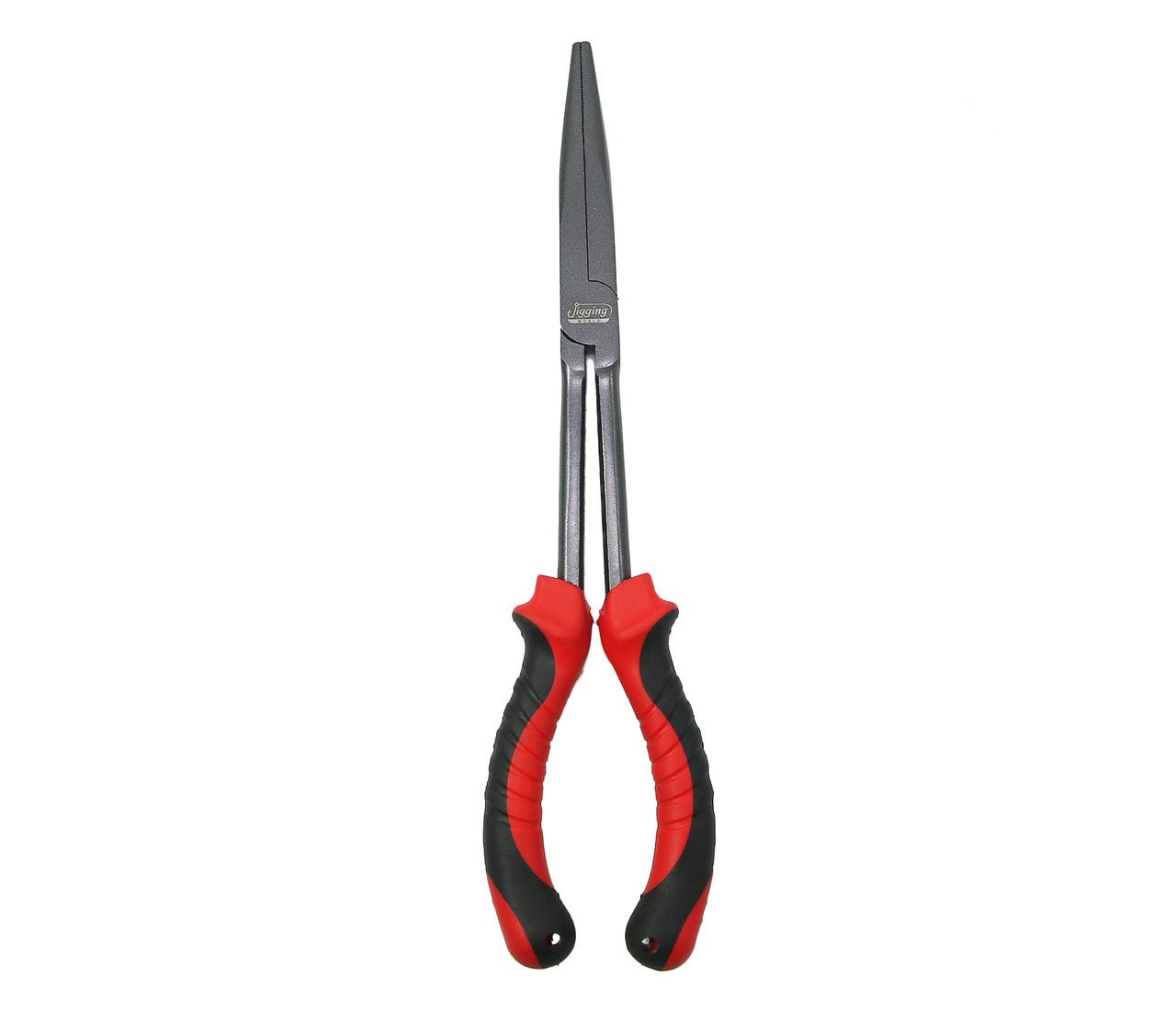 Jigging World 11-Inch Long Nose Pliers - Professional Fishing Tool for Wire Cutting, Bending & Jewelry Making - Ideal for Anglers, DIY & Craft Projects