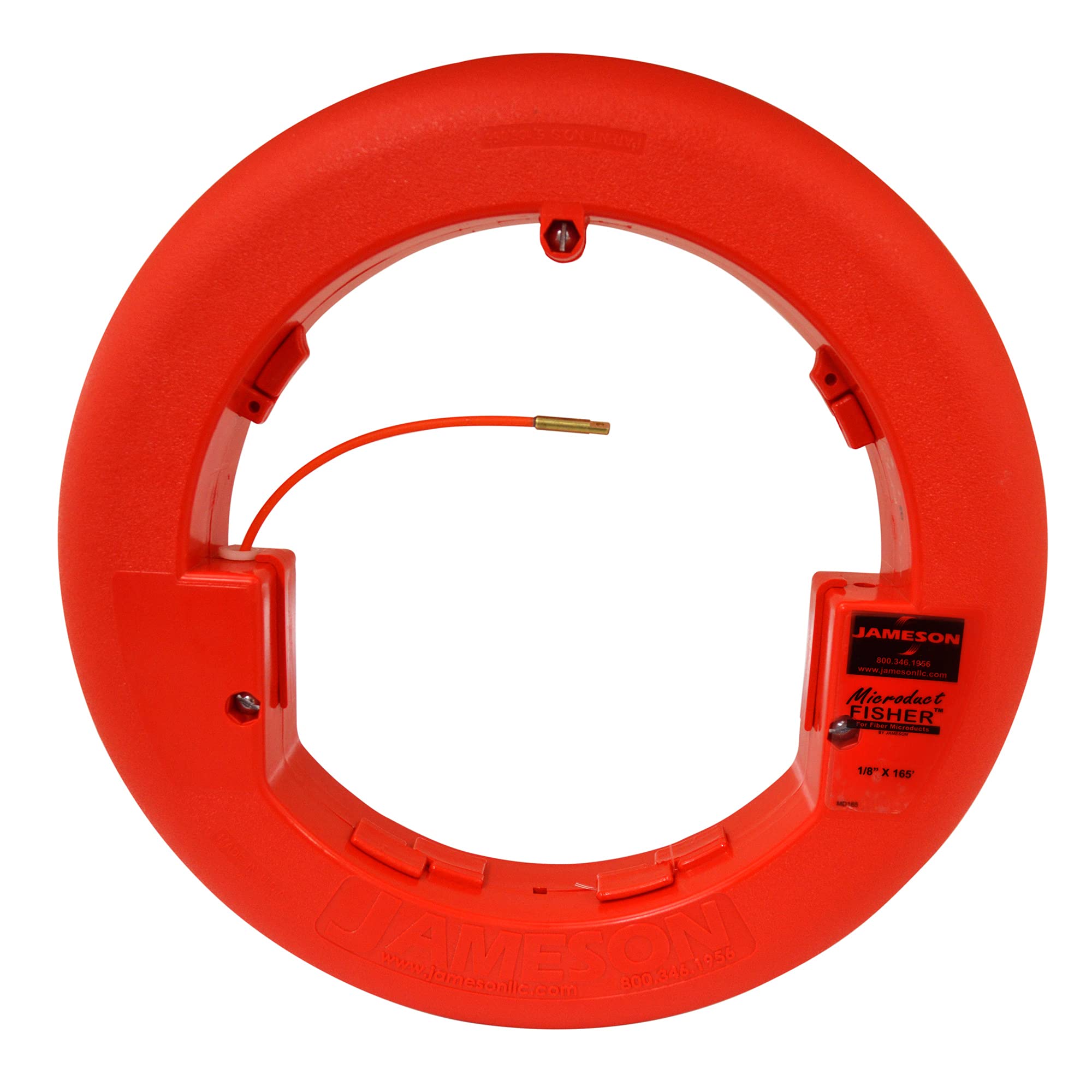 Jameson Microduct Fisher™ Fish Tape - 1/8 Inch x 165 Feet for Electrical Wiring & Cable Pulling - Ideal for Conduit, HVAC, and Network Installations