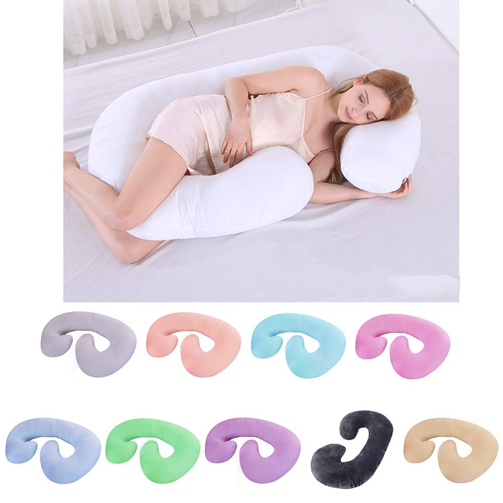 Best C-Shaped Pregnancy Pillow for Full Body Support & Pressure Relief - Comfortable Maternity Pillow for Side Sleepers, Back Pain Relief - Perfect for Pregnancy, Nursing & Postpartum Recovery