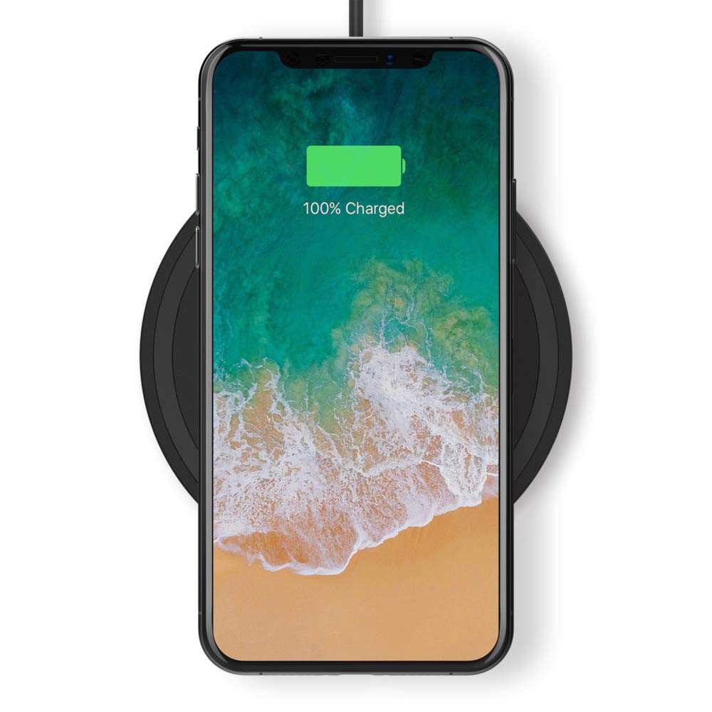 Belkin Boost UP Special Edition Qi-Certified Fast Wireless Charging Pad with AC Adapter - 10W Fast Charging for iPhone 15/14/13/12, Samsung Galaxy S23/S22/S21 - Perfect for Bedside, Office & Travel (White)