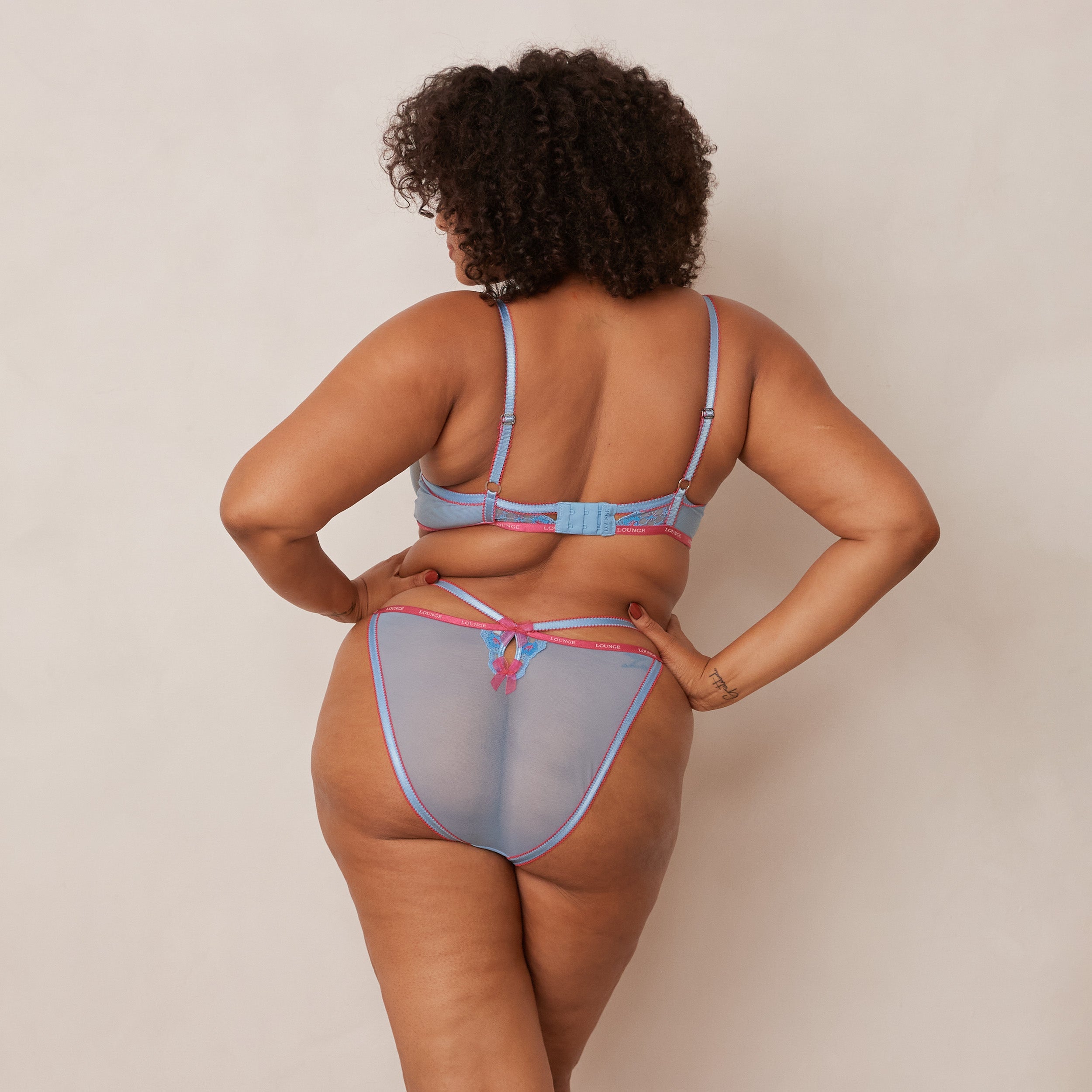 Floral Embroidered Balcony Bra - Lace Underwire Push Up Bra for Women in Blue | Perfect for Date Night, Special Occasions & Everyday Wear