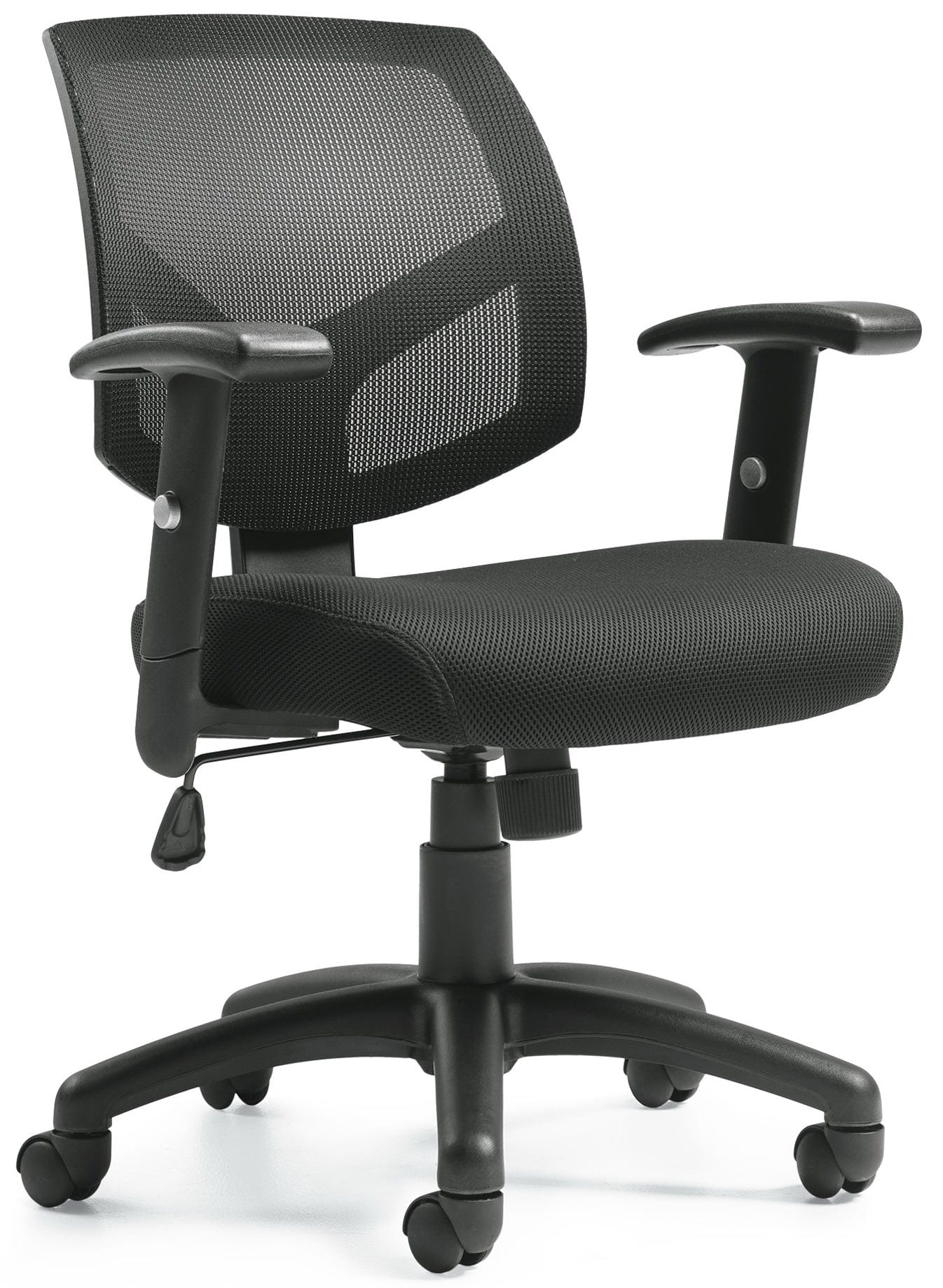 Ergonomic Mid Back Mesh Office Chair with Lumbar Support - Adjustable Height & Swivel - [OTG11514B] - Perfect for Home Office, Gaming & Workspace Comfort
