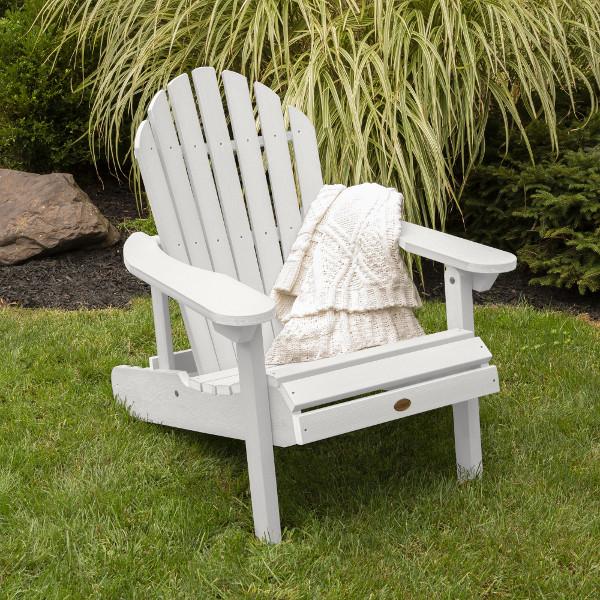 Hamilton Outdoor Folding & Reclining Adirondack Chair - Portable Patio Lounge Chair for Backyard, Poolside & Beach - Weather-Resistant Comfort for Relaxing Outdoors