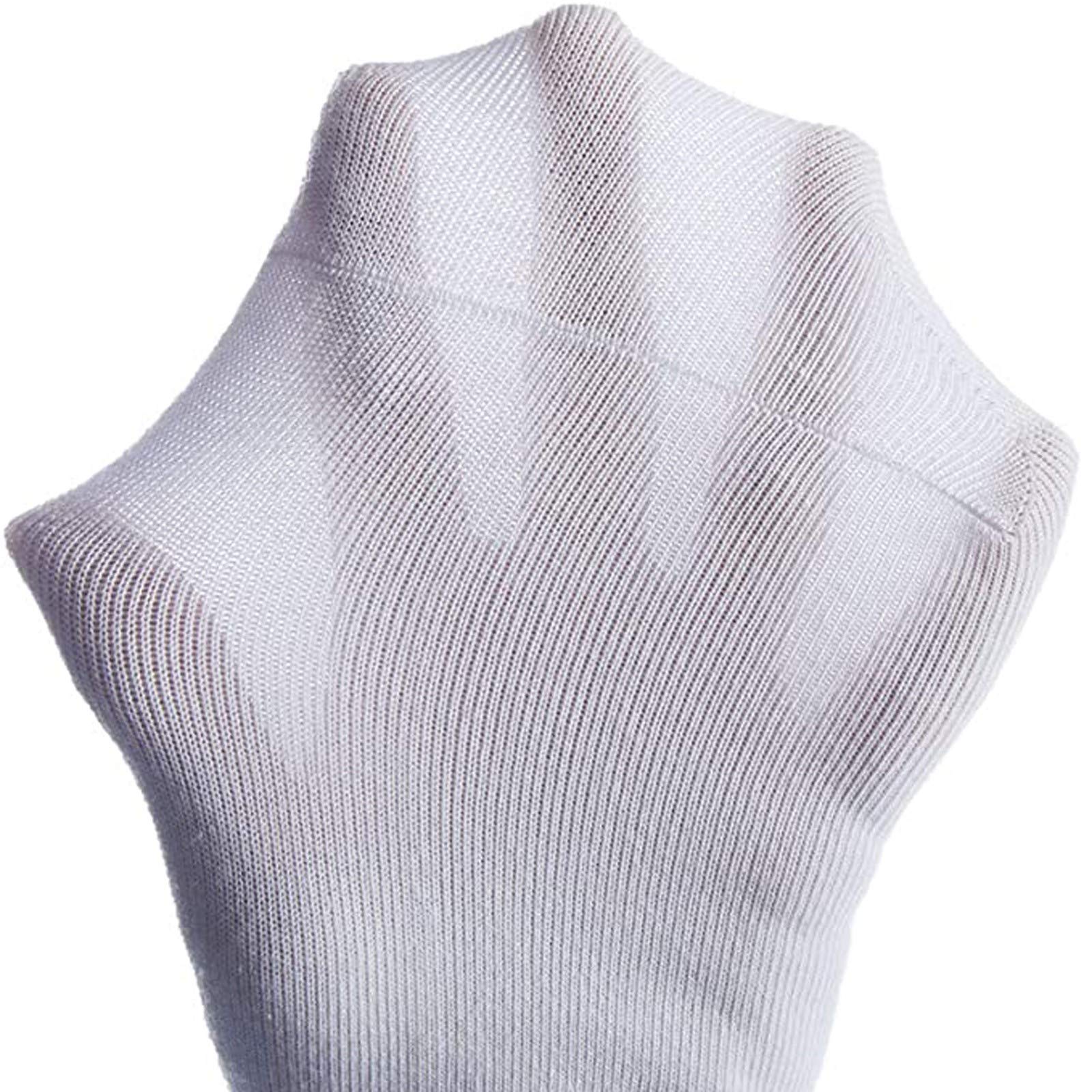 HIGOU Cotton Sports Socks for Women & Men - Breathable Athletic Short Socks with Heel Shield (5 Pairs, White, One Size) - Perfect for Running, Gym Workouts & Daily Comfort