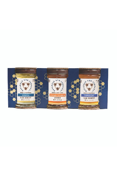 Savannah Bee Company Honey Sampler Gift Set - 4 Varieties of Pure Raw Honey - Perfect for Tea, Toast, Cooking & Gourmet Gifts