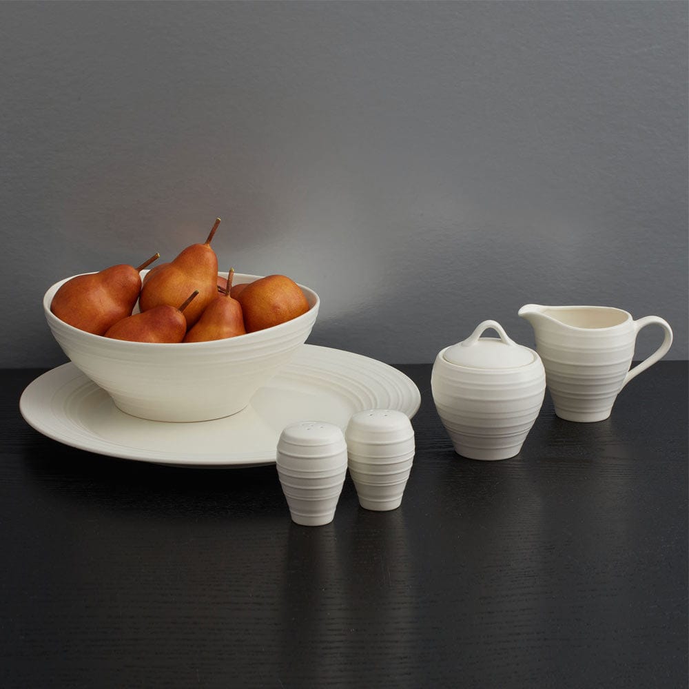 Swirl White Ceramic Vegetable Serving Bowl - Elegant & Durable for Salads, Fruits, Snacks - Perfect for Dining, Entertaining & Kitchen Decor