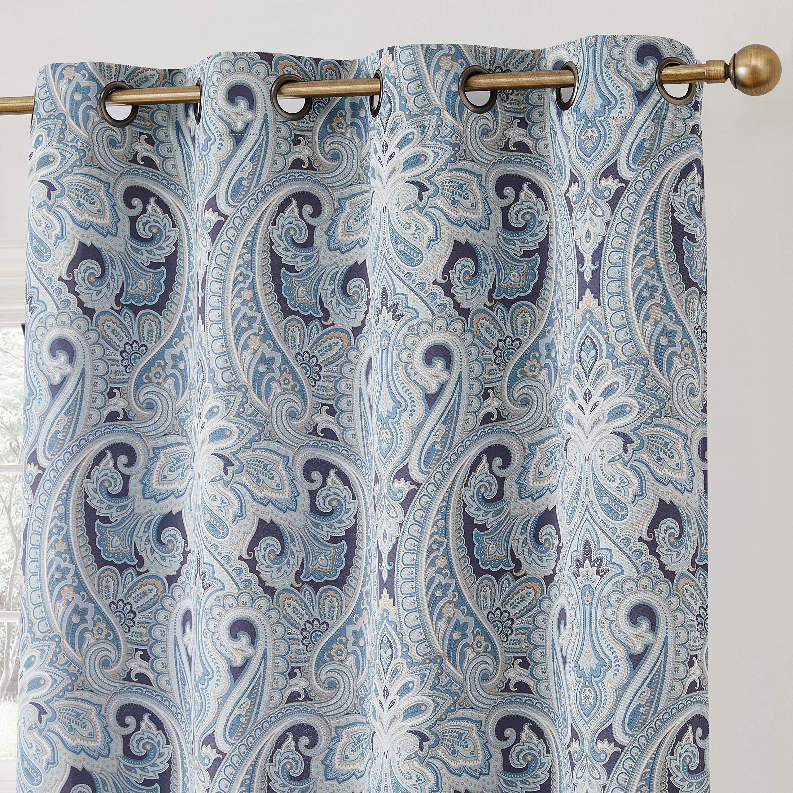 Thermal Insulated Blackout Energy Saving Soundproof Grommet Window Curtain Panels - Set of 2 (50