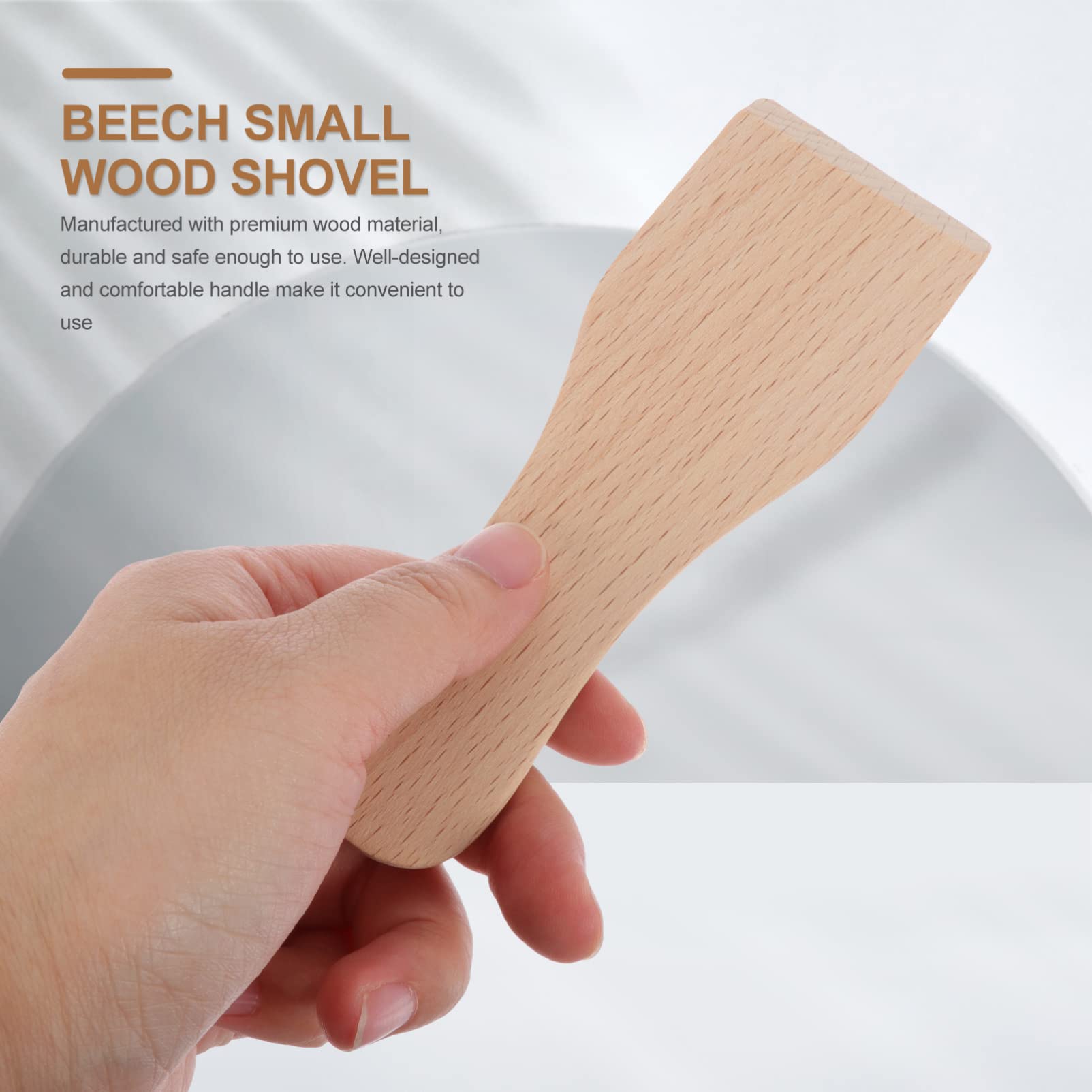 6-Piece Wooden Spatula Set - Small Wooden Shovels, Butter & Pizza Spatulas for Cooking, BBQ, Baking, Mixing - Kitchen Utensils for Jam, Cheese, Dough Spreading - Perfect for Home Baking, Grilling & Food Prep