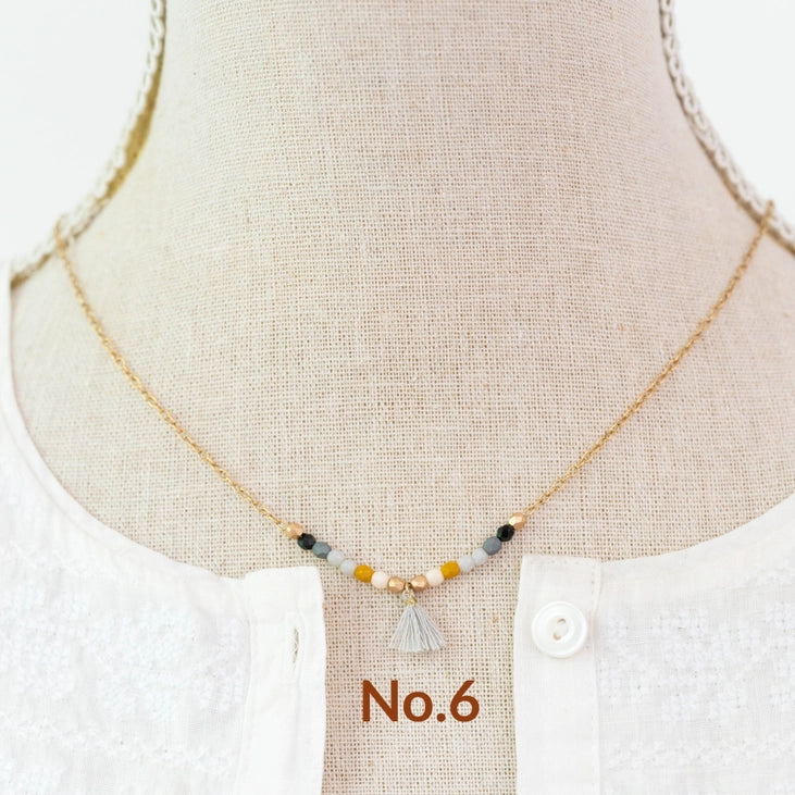 Elegant Dainty Tassel Necklace for Women - Minimalist Gold/Silver Layering Pendant Jewelry - Perfect for Date Night, Office Wear & Special Occasions