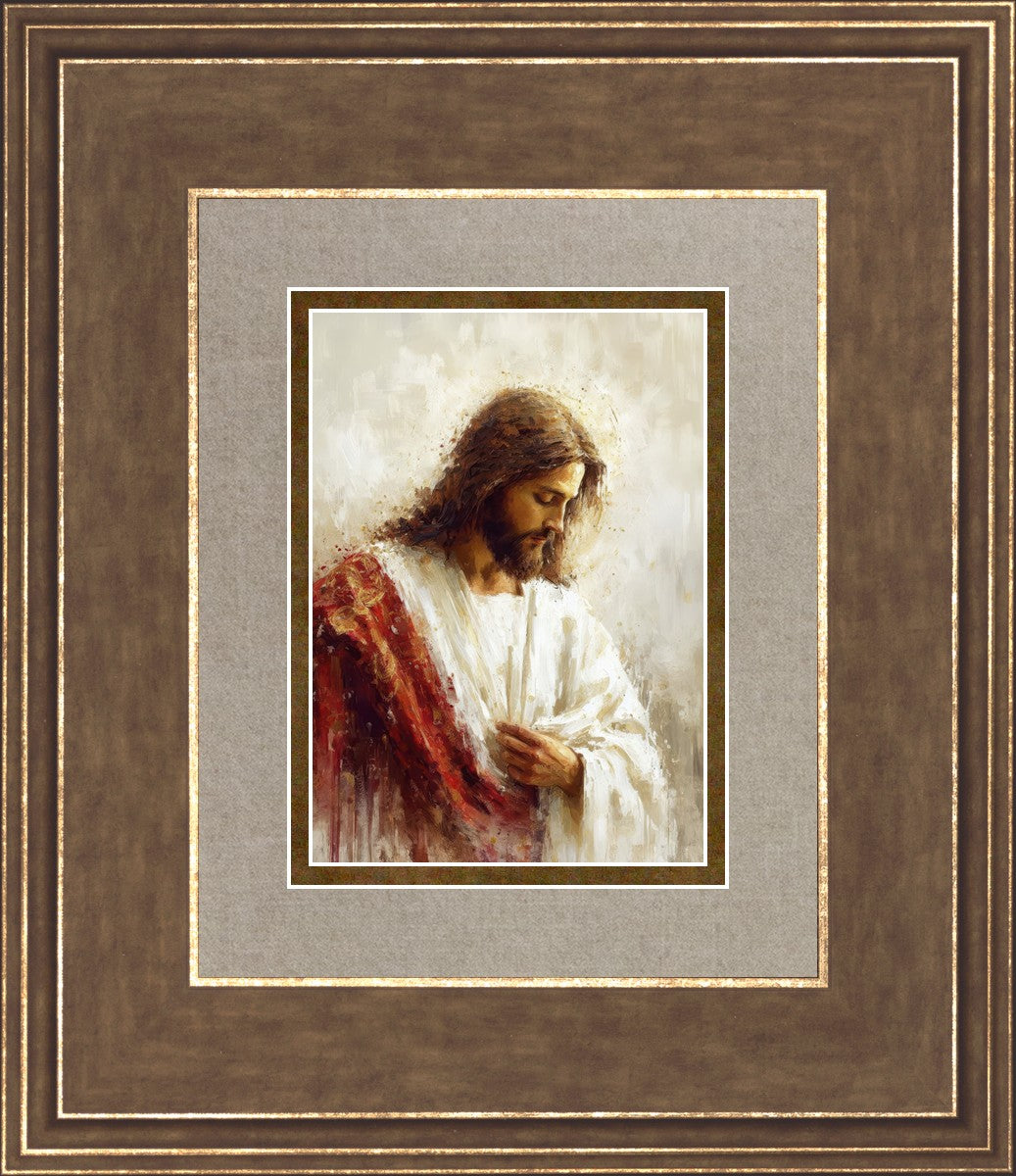 Jesus Christ in Red Robes - Religious Wall Art for Home & Church Decor - Perfect for Prayer Rooms, Sunday Schools & Christian Gifts