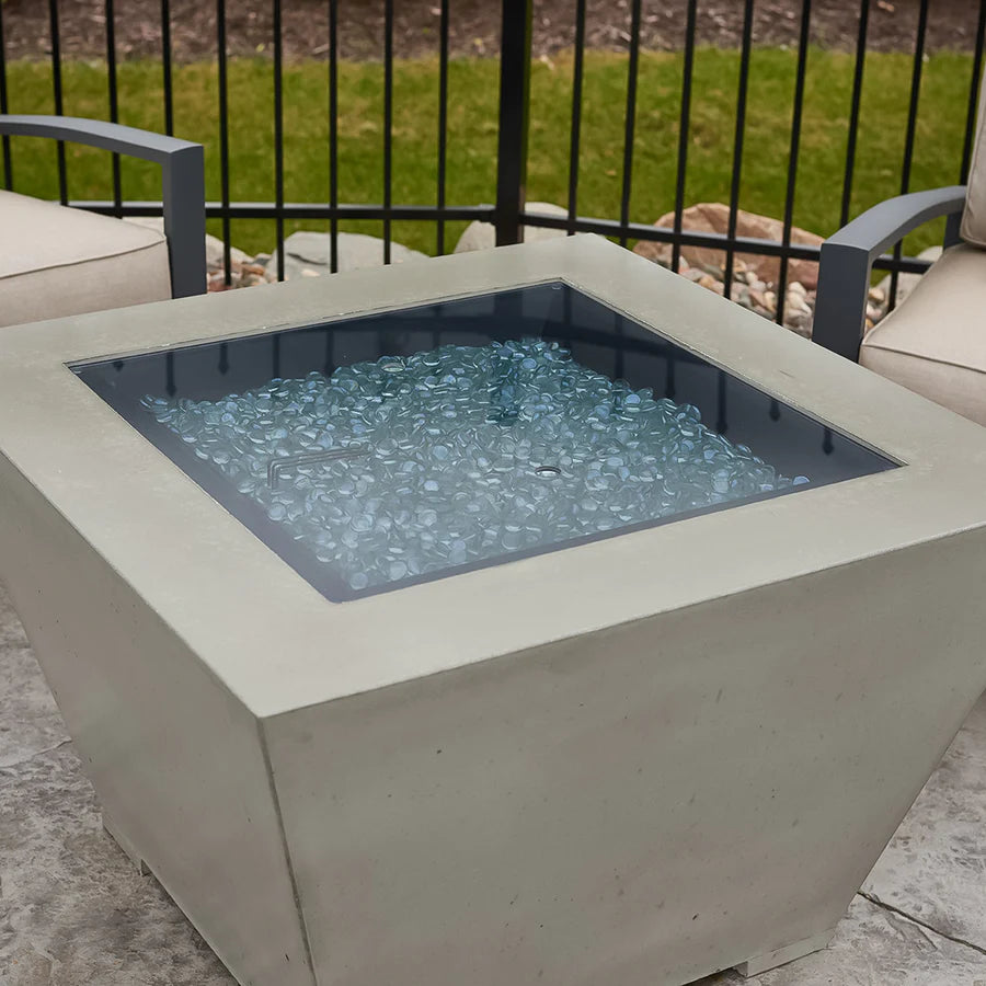 The Outdoor Greatroom Company Cove Square Gas Fire Pit Bowl - Outdoor Patio Heater for Backyard, Deck, and Garden - Perfect for Entertaining and Relaxing