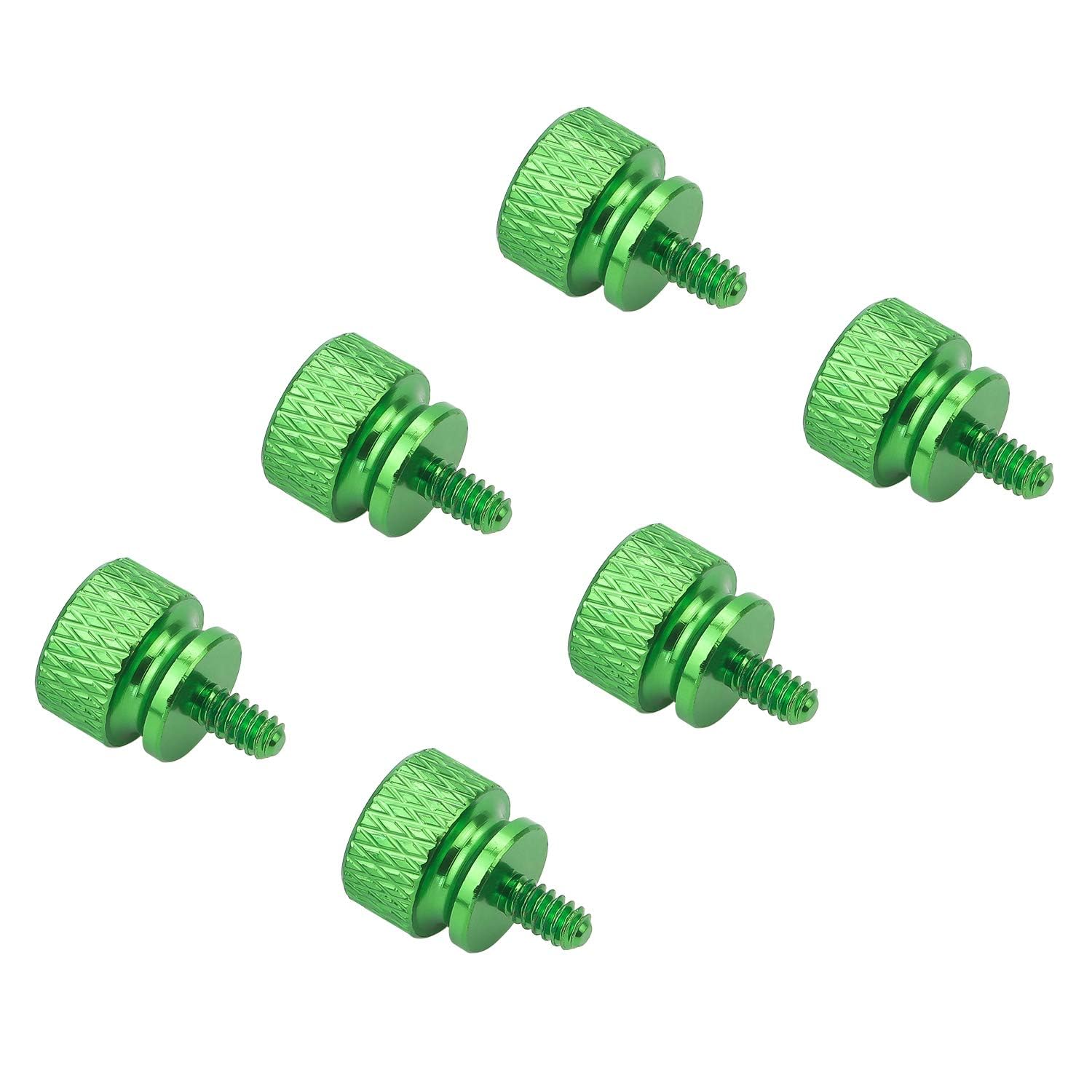 10Pcs Green 6-32 Fully Threaded Knurled Thumb Screws for PC Computer Case - Perfect for DIY PC Building, Hardware Upgrades & Electronics Repair