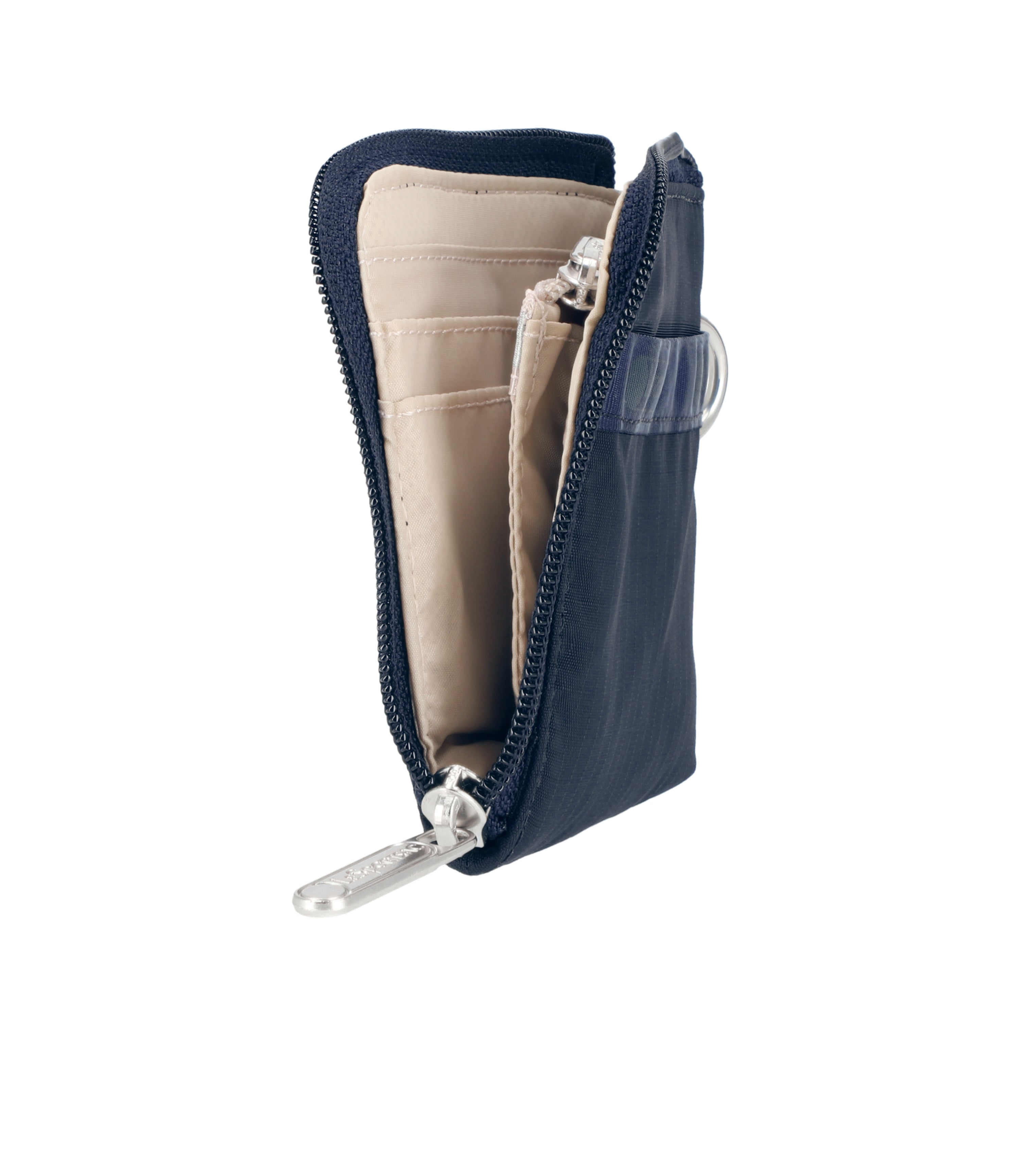 Slim Wallet for Men - Deep Sea Navy Blue Compact Zip RFID Blocking Minimalist Wallet - Perfect for Travel, Business & Everyday Carry (Model 1112 R111)