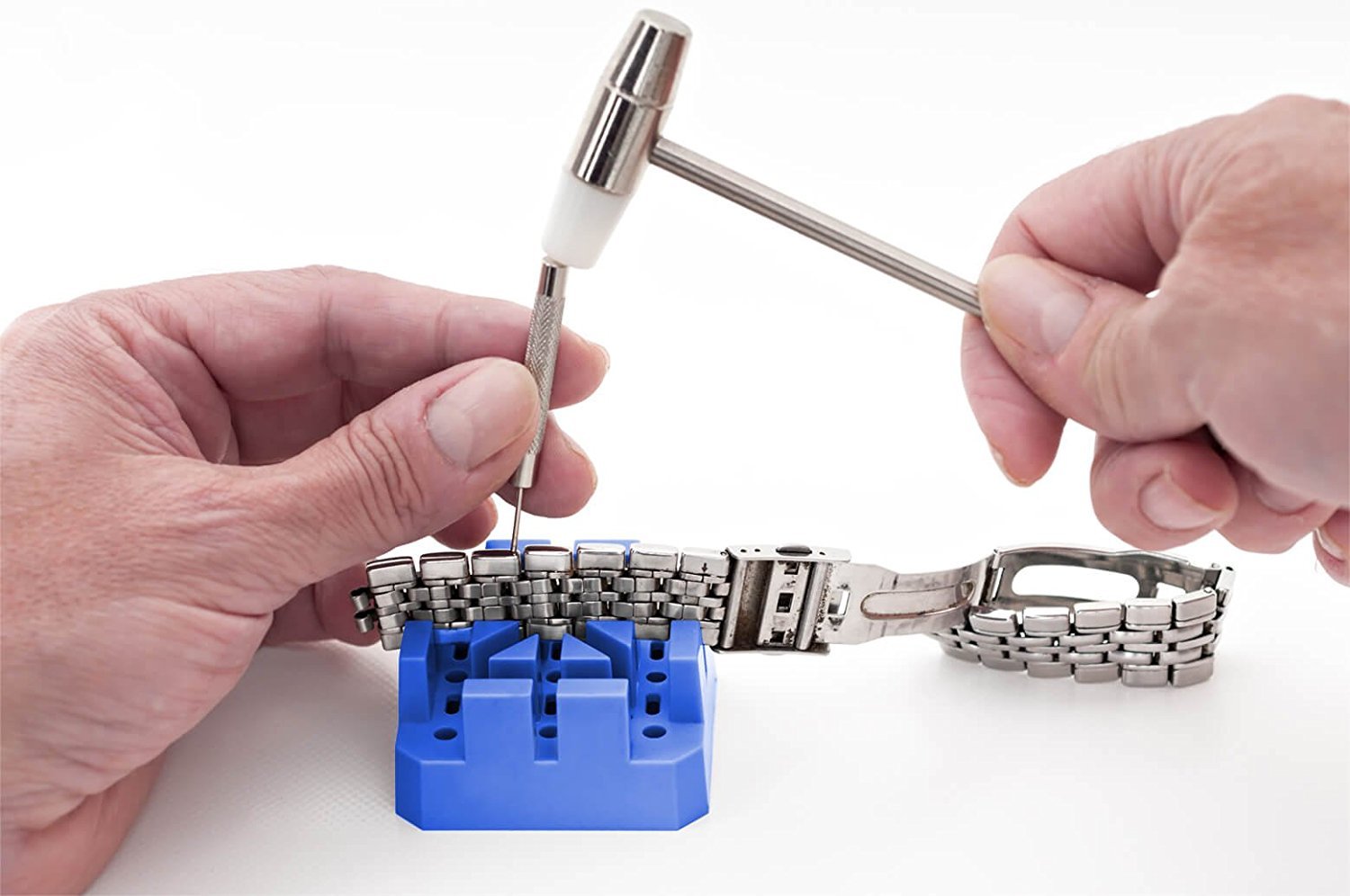 5pcs Watch Band Link Tool Kit - Stainless Steel Watch Repair Set for Adjusting & Replacing Straps - Perfect for Watchmakers & DIY Enthusiasts