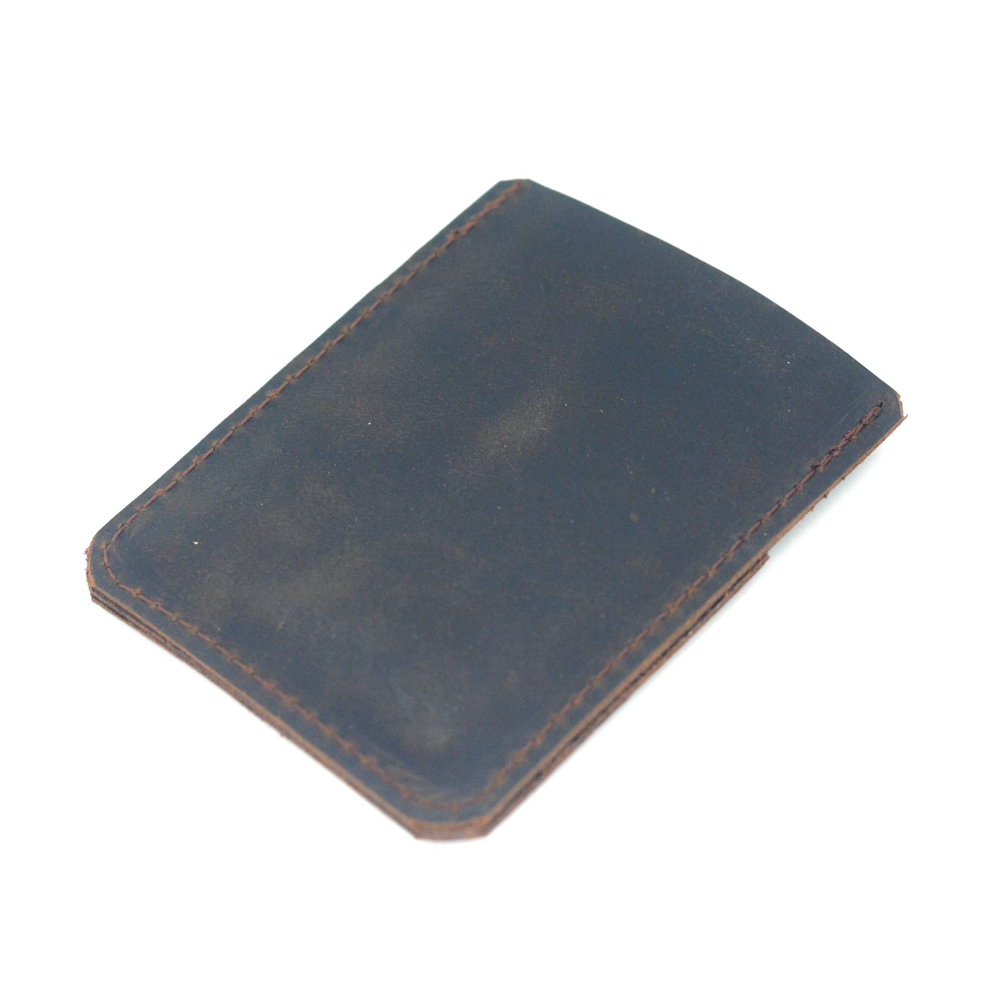 JJNUSA Slim Front Pocket Wallet - Minimalist Leather Card Holder for Men & Women | RFID Blocking | Distressed Brown Genuine Leather | Perfect for Travel, Everyday Carry & Gift Giving