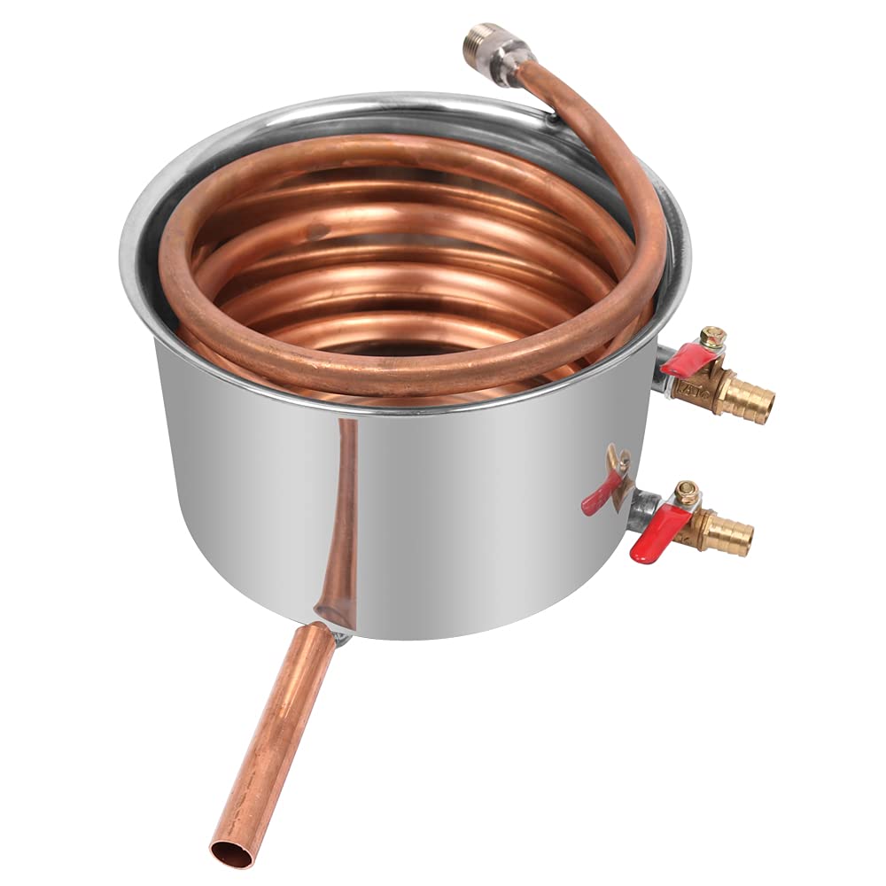 YUEWO 5 Gallon Alcohol Still - 3 Pot Copper Distiller Kit for Home Brewing Whisky, Wine, Brandy & Essential Oils | DIY Spirits Making Equipment for Beginners & Enthusiasts | Perfect for Home Bars, Craft Distilleries & Small Batch Production