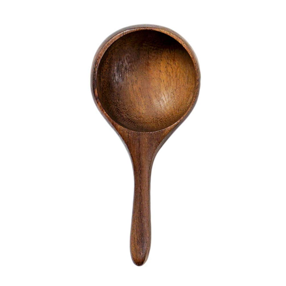 2PCS Acacia Wood Measuring Scoops for Coffee, Milk, Salt & Spices - Natural Mini Kitchen Scoop for Cooking & Baking - Perfect for Coffee Beans, Sugar & Flour