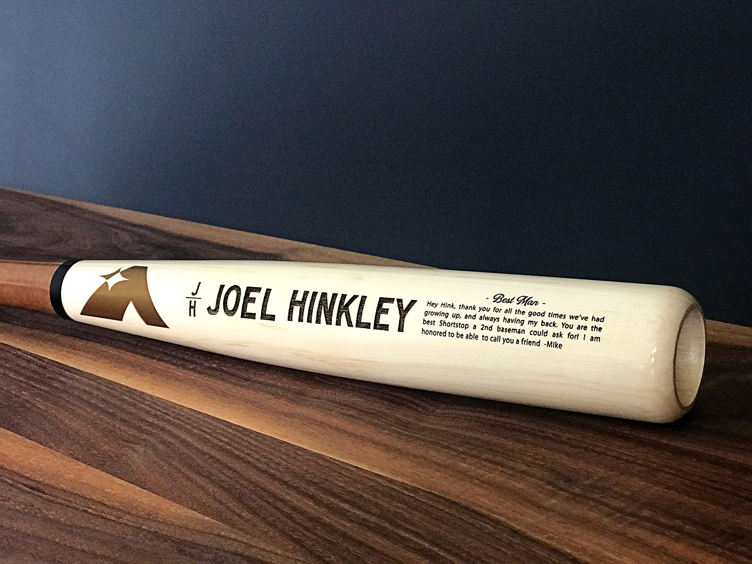 Personalized Baseball Bat Gift for Groom - Custom Engraved Wooden Baseball Bat for Best Man, Groomsmen & Wedding Party - Perfect Baseball-Themed Wedding Gift from Bride (Great for Rehearsal Dinners & Bachelor Parties)