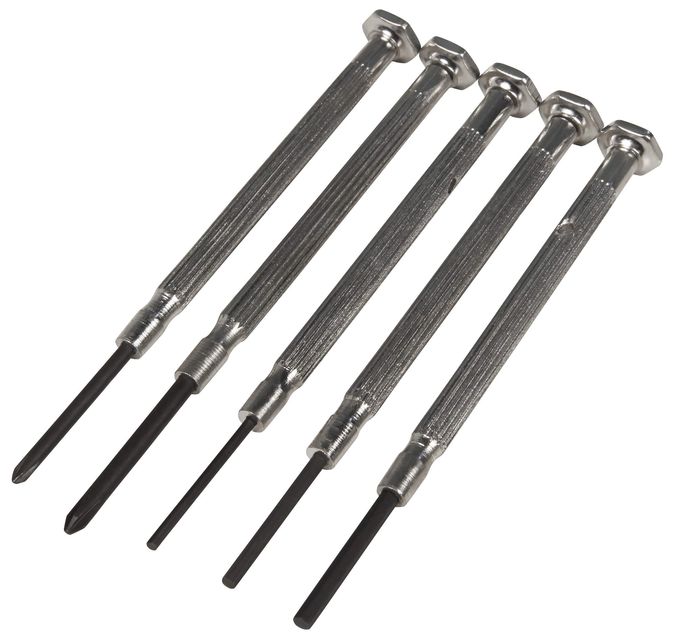 Precision Mechanic's Screwdriver Set - Brueder Mannesmann M 1136-5 | 5-Piece Professional Tool Kit for Electronics, Jewelry & Watch Repair | Ideal for DIY, Home & Workshop Use