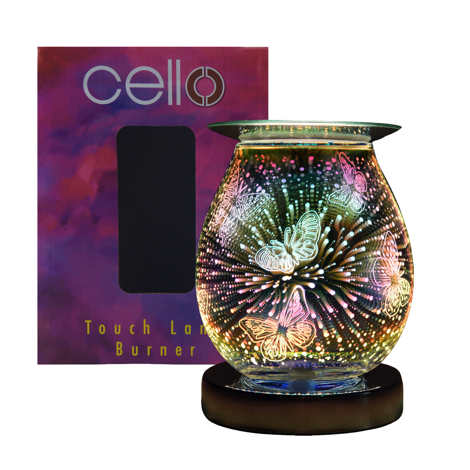 3D Touch Electric Wax Warmer with Butterfly Design - Premium Cello Wax Melter for Home Aromatherapy & Relaxation - Perfect for Bedroom, Bathroom, and Office Use