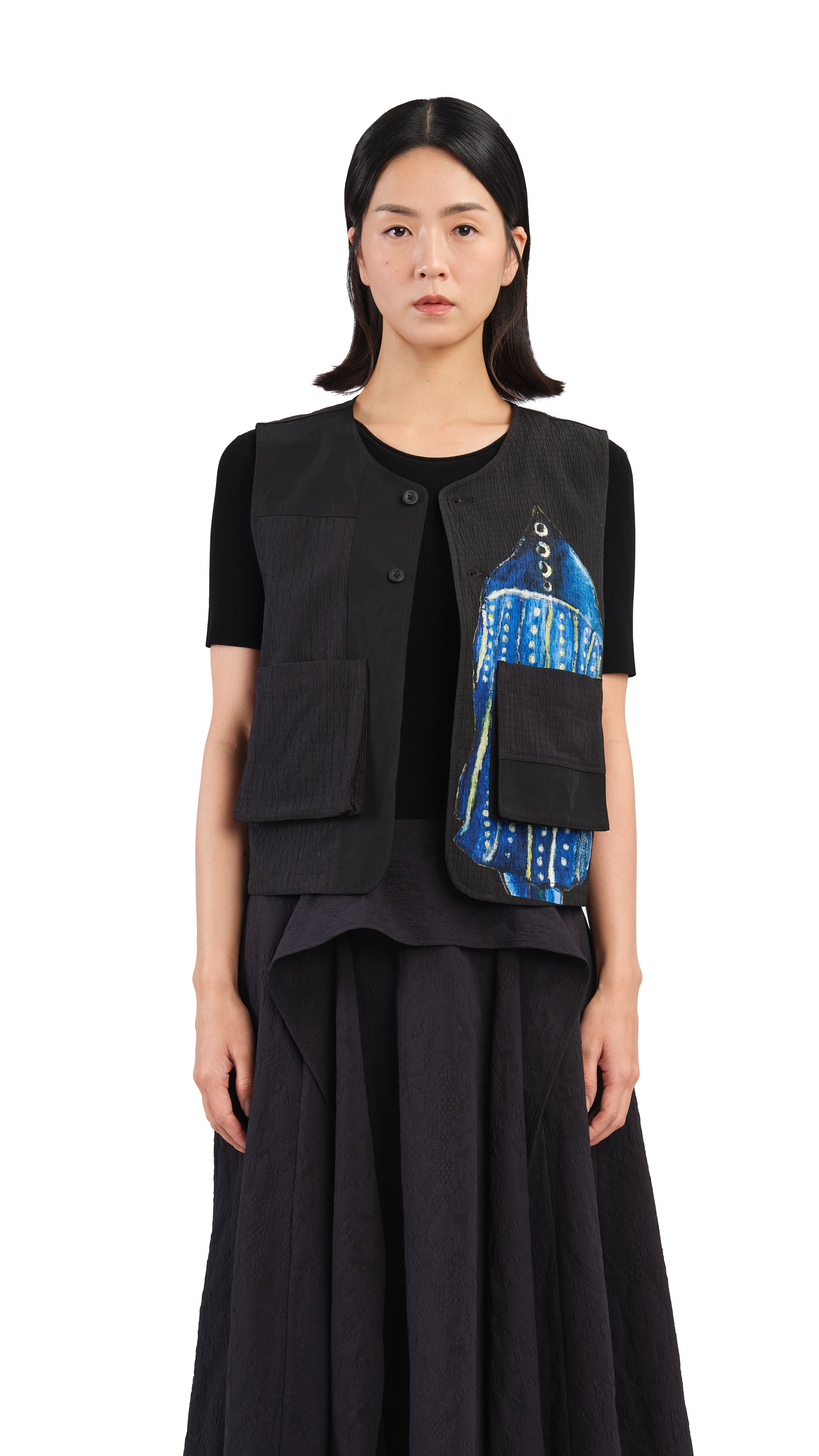 Selk'Nam Graphic Printed Vest for Men - Stylish & Trendy Tribal Design - Perfect for Festivals, Concerts & Outdoor Adventures